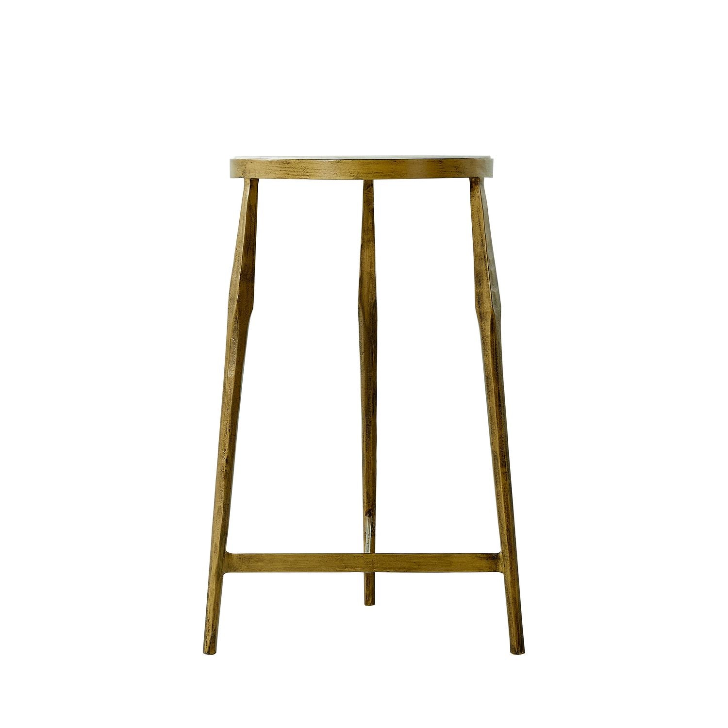 Adonia Iron Round Side Table - 13 In. W X 25 In. H