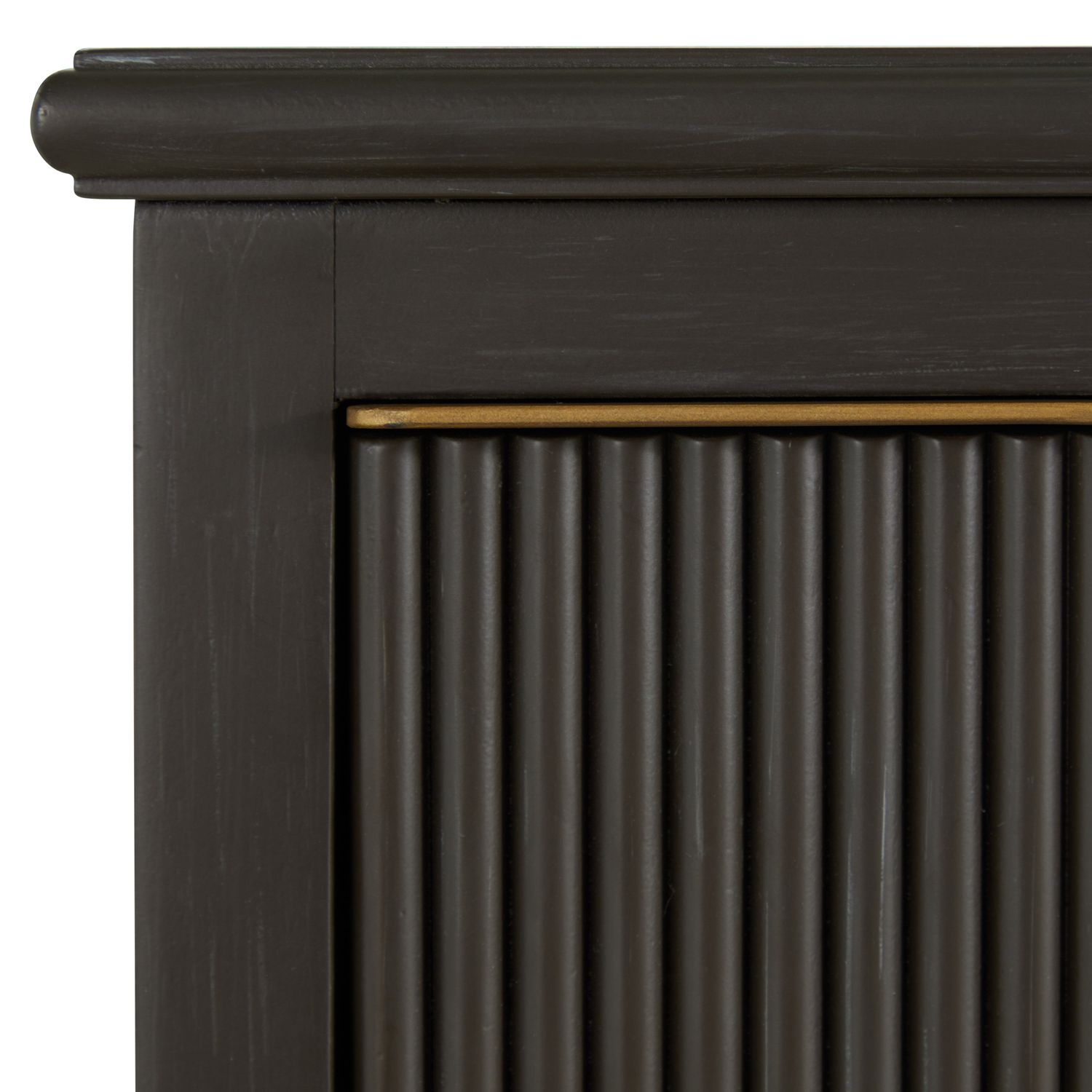 Riggs Mahogany Wood Nightstand - 2 Drawers, Sesame Black