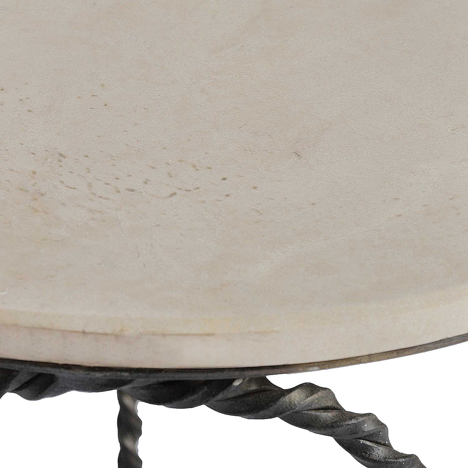Bradley Iron Round Frame Side Table - 19.5 In. W X 21.5 In. H