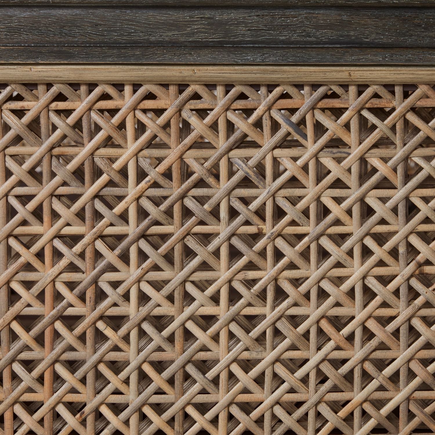 Camille Natural Rattan Wood Transitional Cane Bed