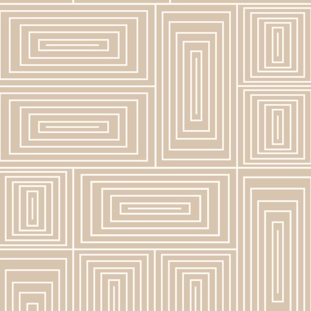 Nia Wallpaper-Mitchell Black-MITCHB-WCFM3-PE-PM-10-Wall DecorPatterns Peach & Cream-Premium Matte Paper-6-France and Son