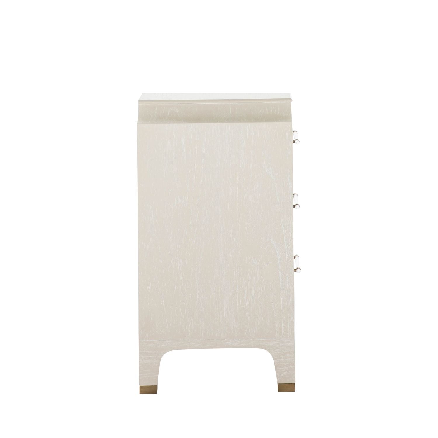 Alexandra Mindi Wood Storage Chest - 3 Drawers, Cerused White