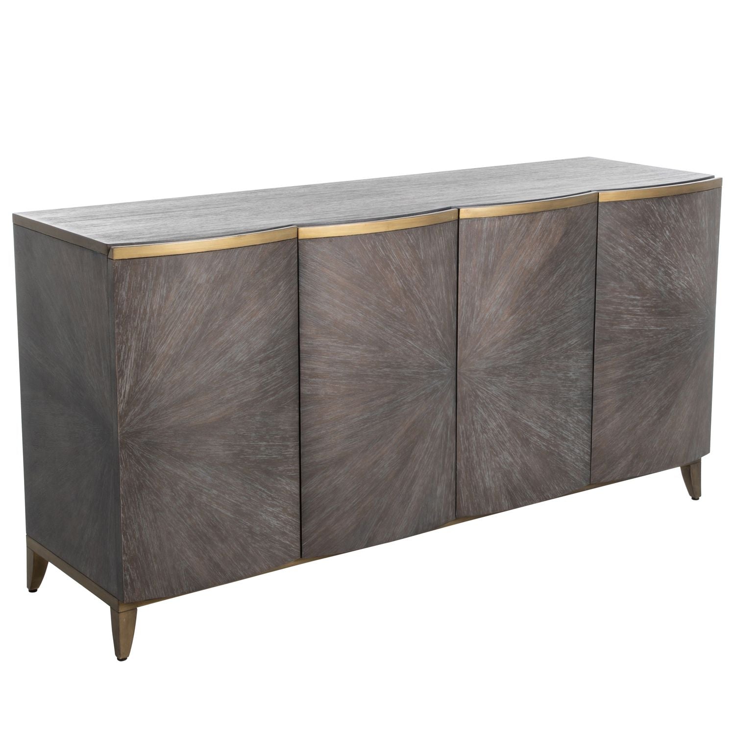 Pete Mindi Starburst Storage Cabinet - 2 Shelves, Natural Black
