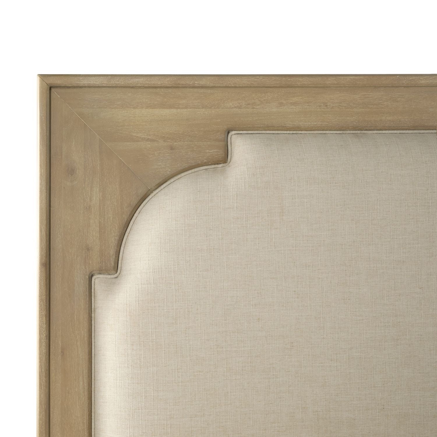 Windsor Upholstered Mahogany Wood Bed