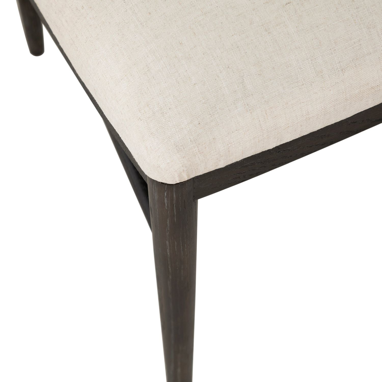 Vira Oak Side Chair - Cerused Forest Black Linen