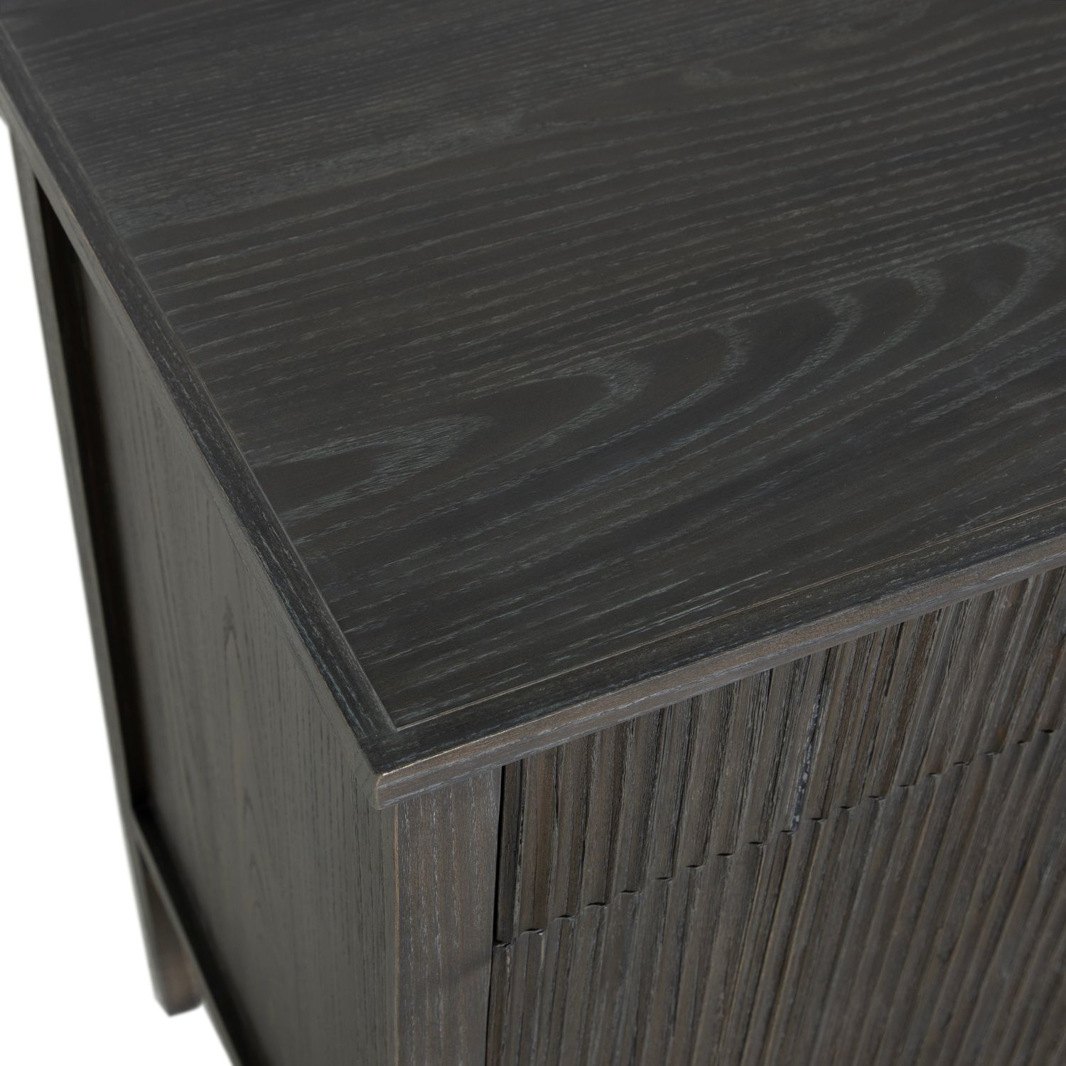 Darrius Wood Tapered Legs Nightstand - 1 Drawer, Cerused Ash