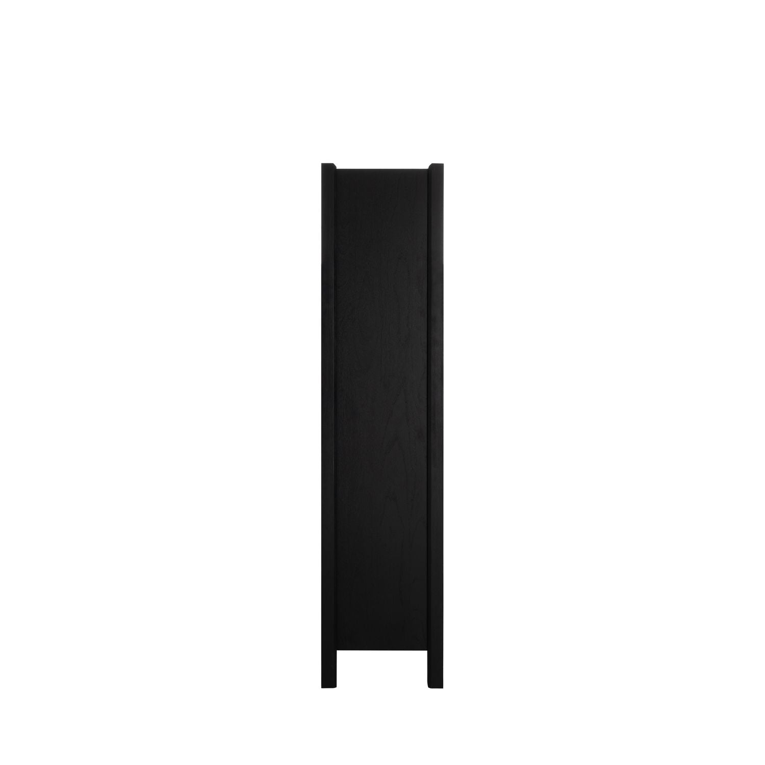 Elias Mindi Wood Transitional Cabinet - 4 Shelves, Antique Bronze