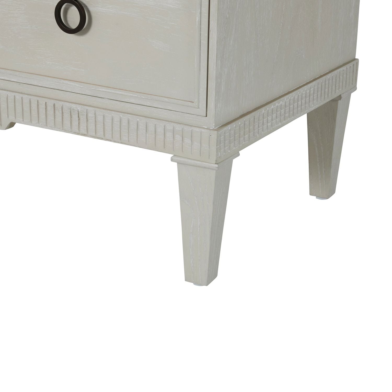 Archie Mindi Sungkai Wood Tallboy - 4 Drawers, White