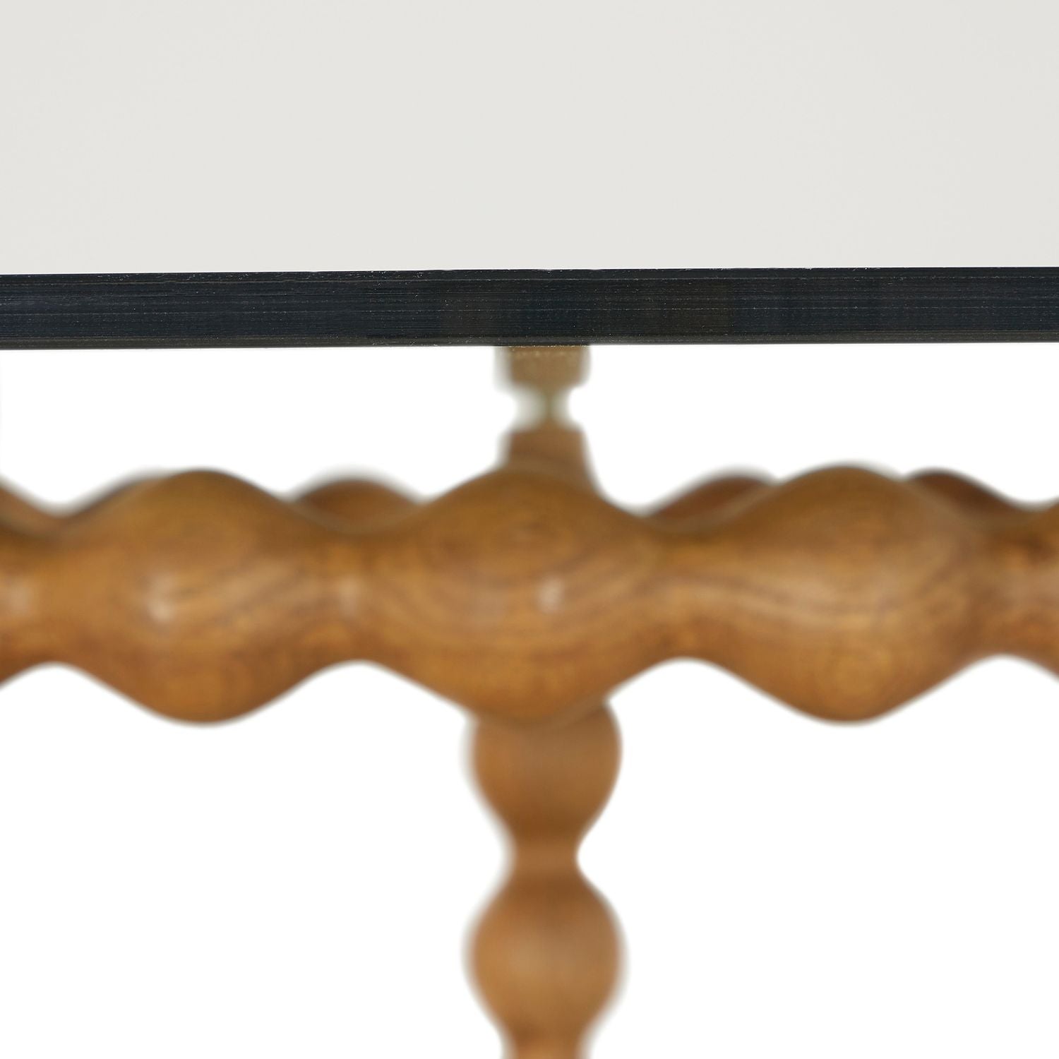 Gwen Wooden Glass Top Round Dining Table - 56 In. W X 29.5 In. H