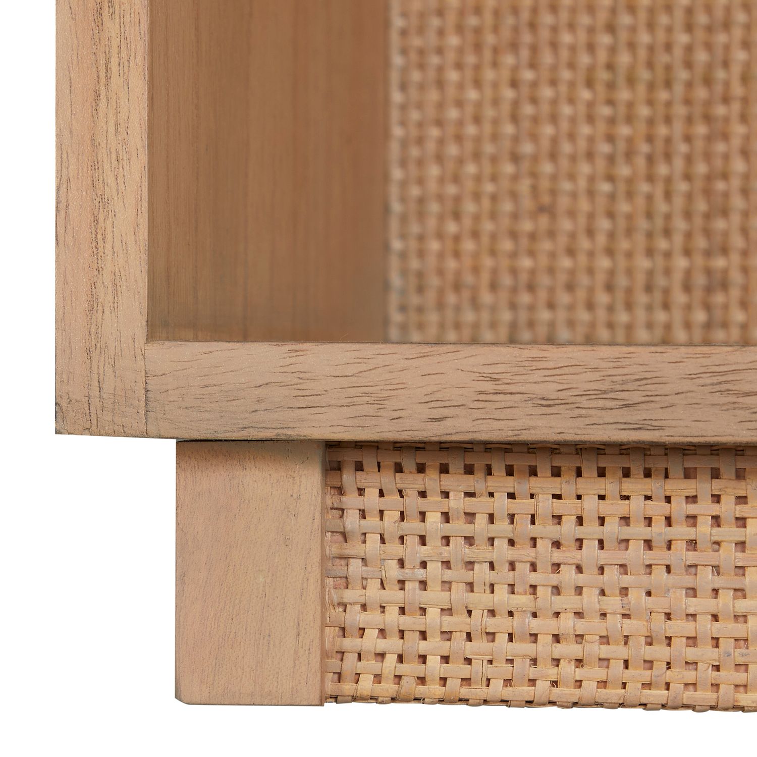 Elsa Mindi Wood Desk - 6 Soft-Close Drawers, Blonde Natural