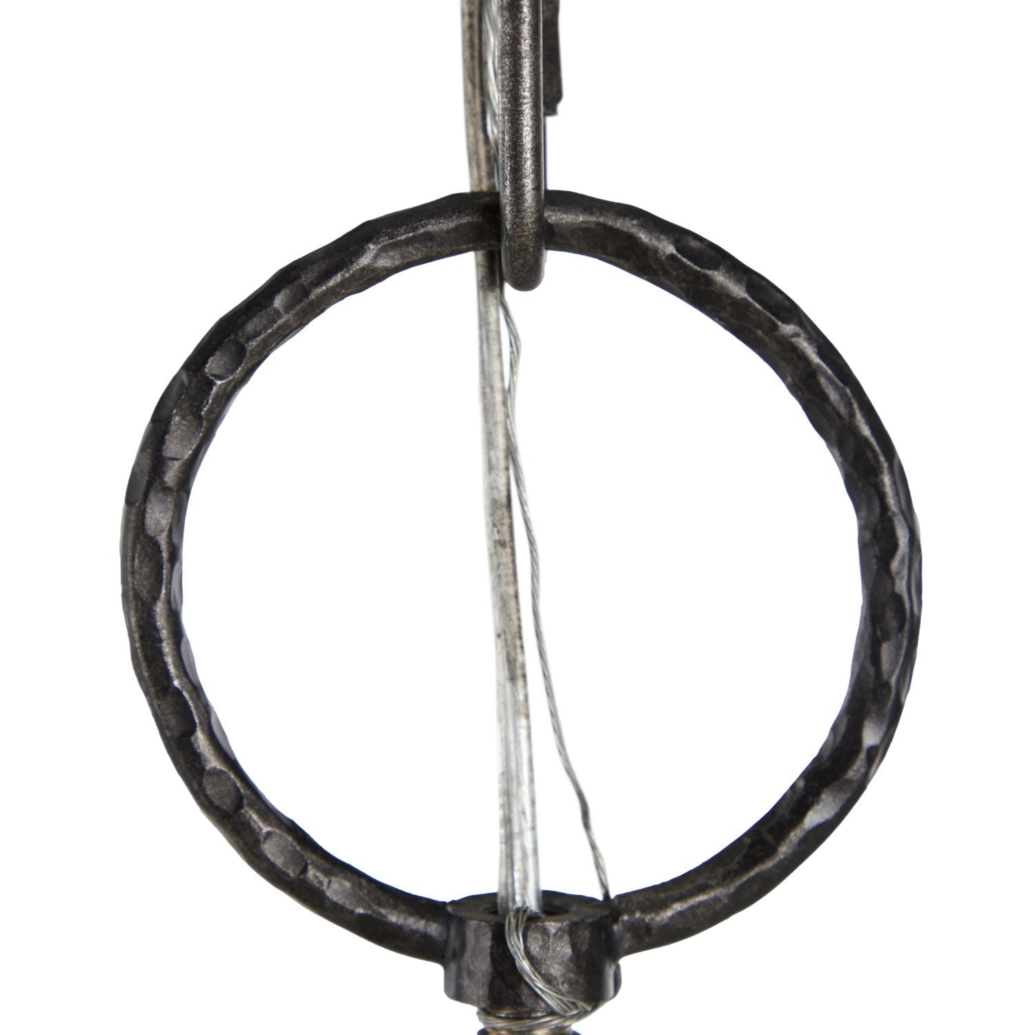 Clover Metal Black Large Pendant - 12.5 In. D X 30 In. H