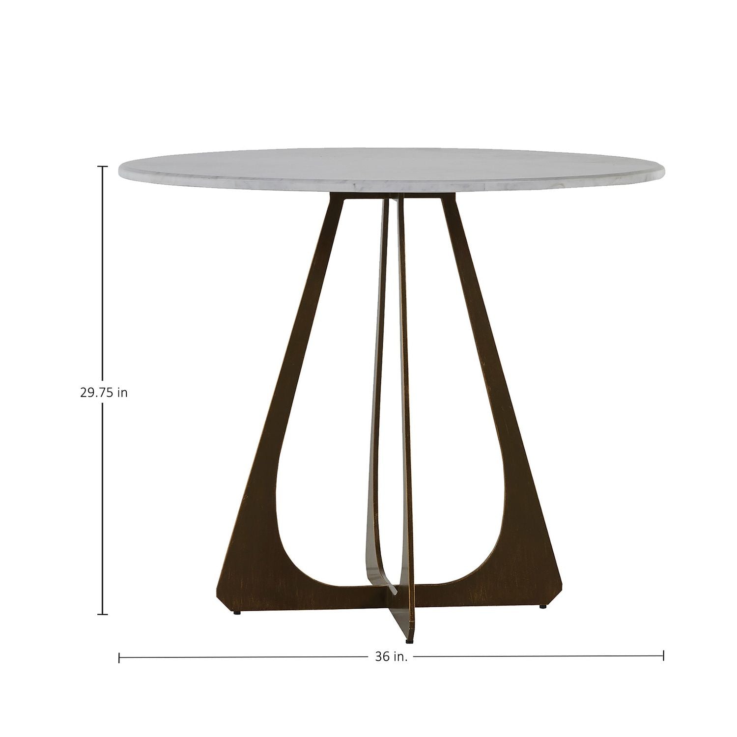 Drayton Iron Round Pedestal Bistro Table - 36 In. W X 29.75 In. H