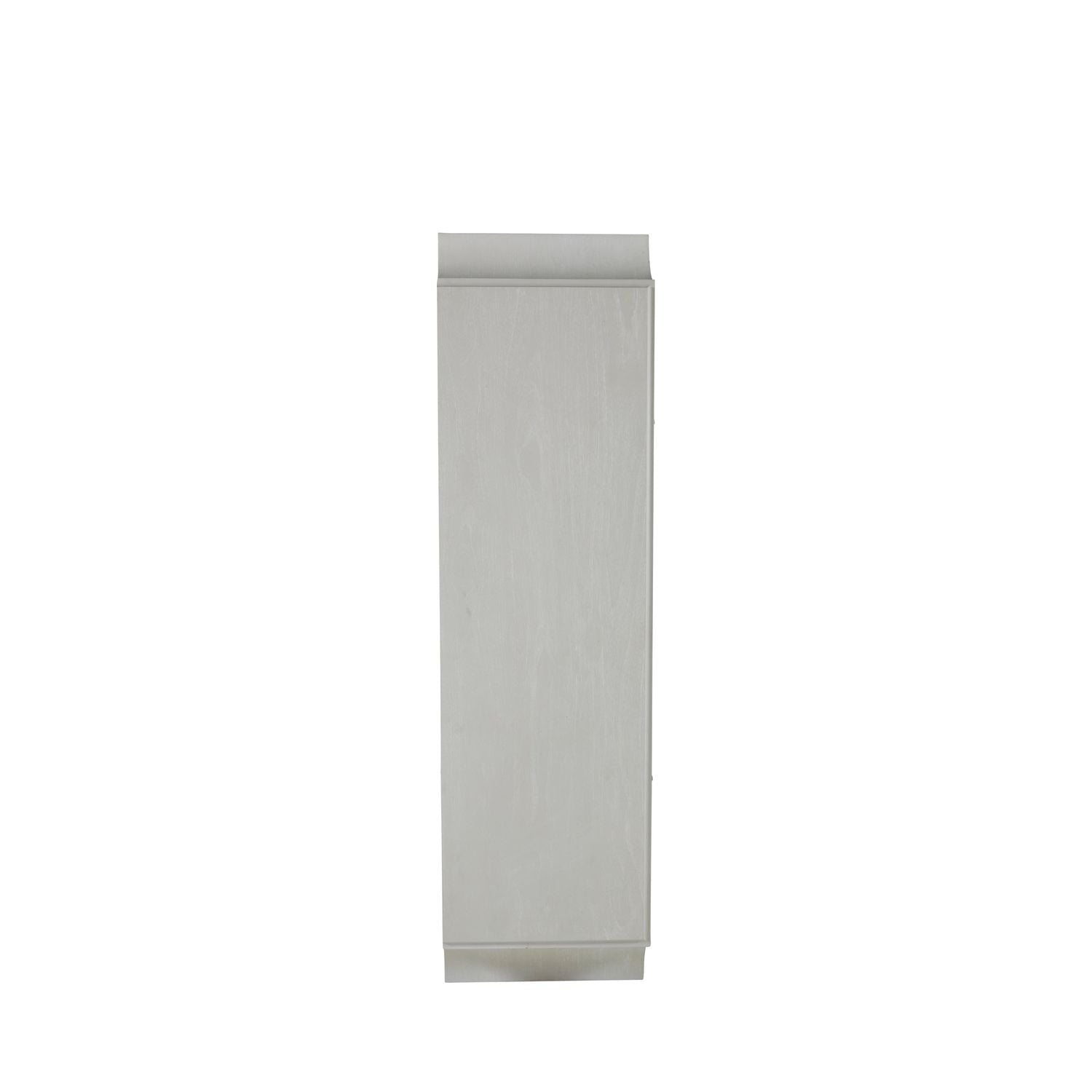 Kirsten Mindi Wood Cabinet - 2 Shelves, Cerused White Coal
