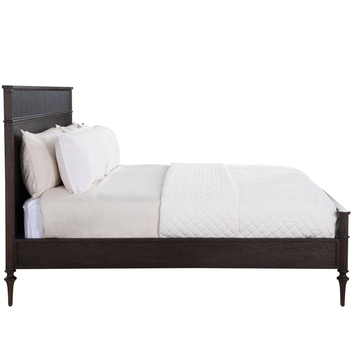 Andrea Oak Veneer Classic Fluted Bed