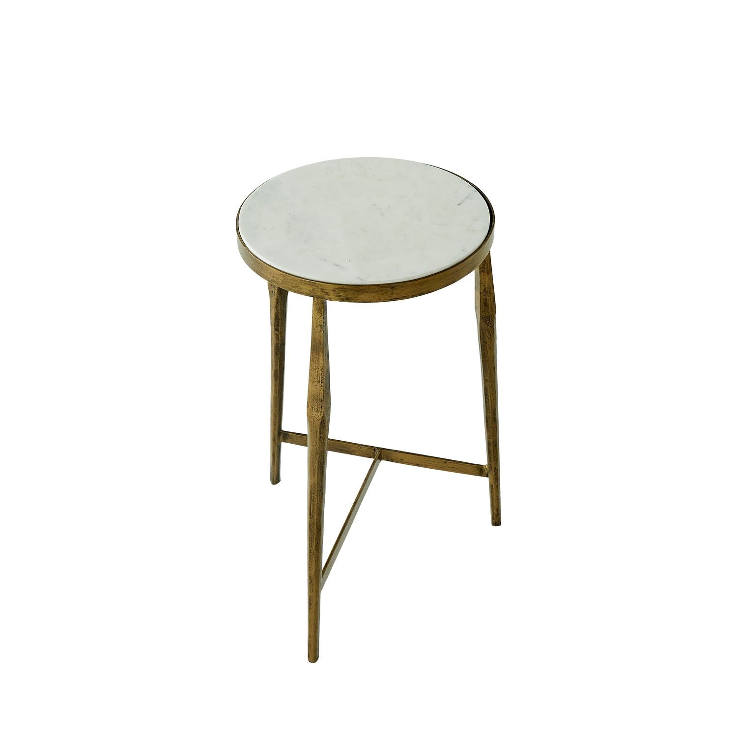 Adonia Iron Round Side Table - 13 In. W X 25 In. H