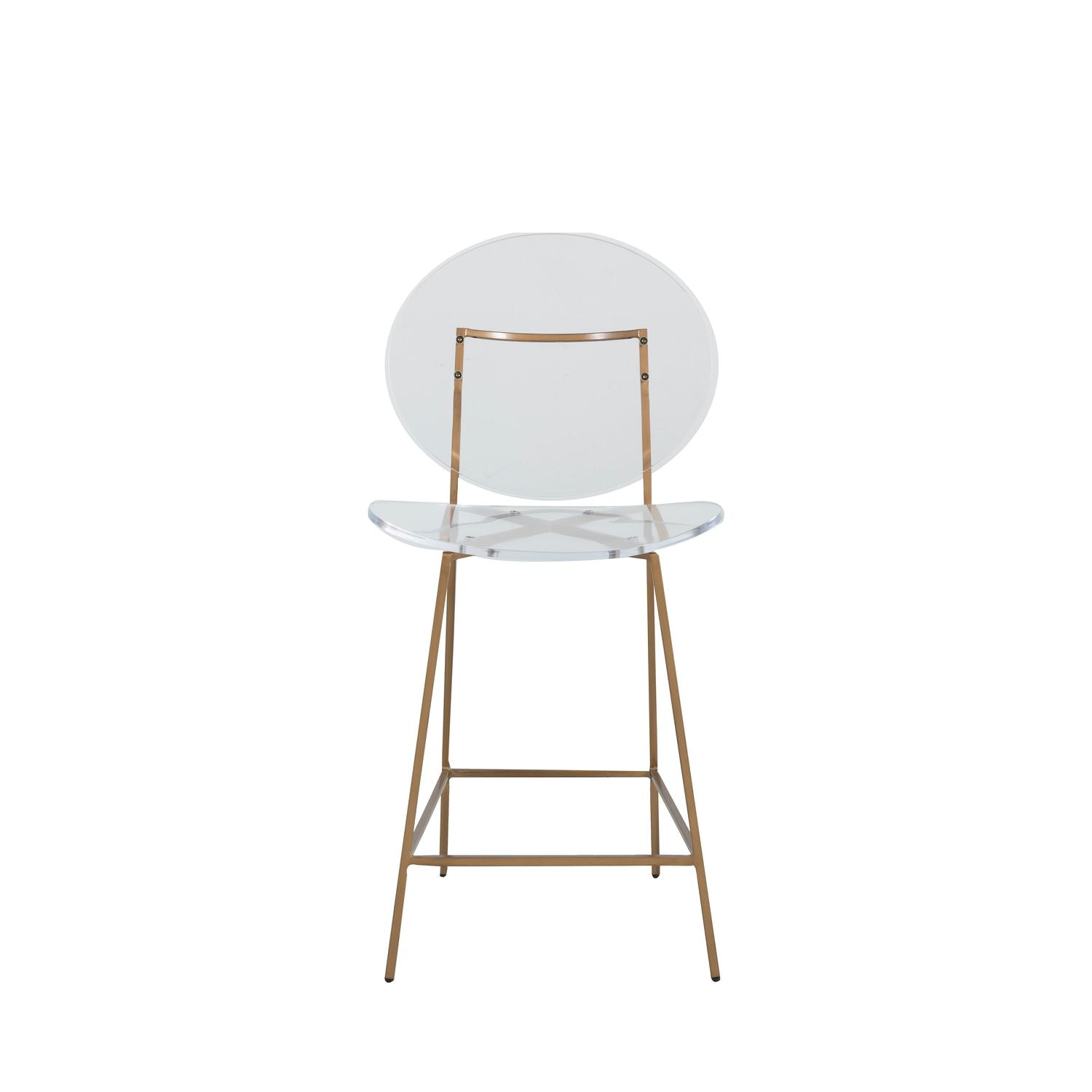 Sandy Acrylic Iron Counter Stool - Antique Gold Clear