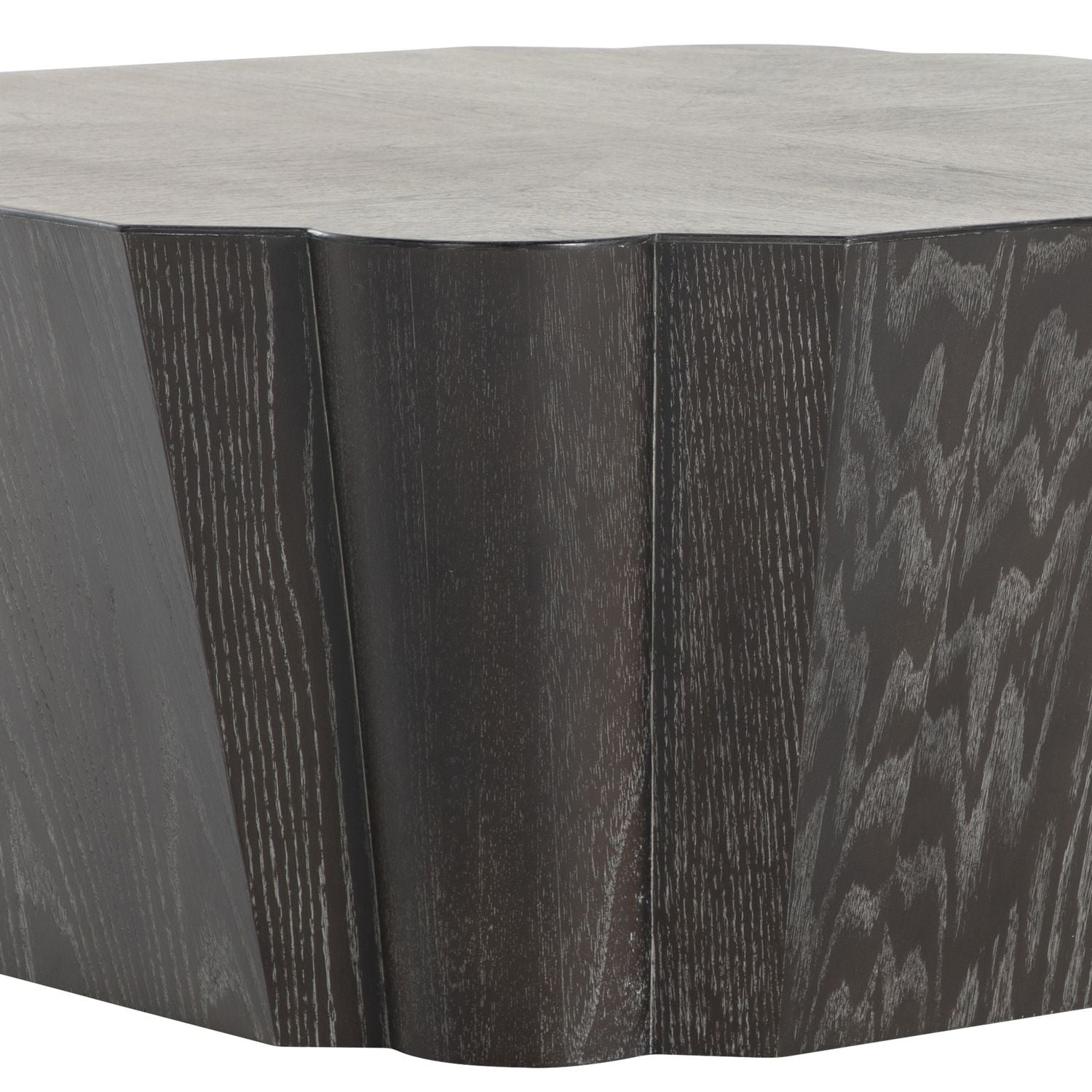 Kenwood Oak Veneer Unique Pedestal Coffee Table - 42 In. W X 22.75 In. H