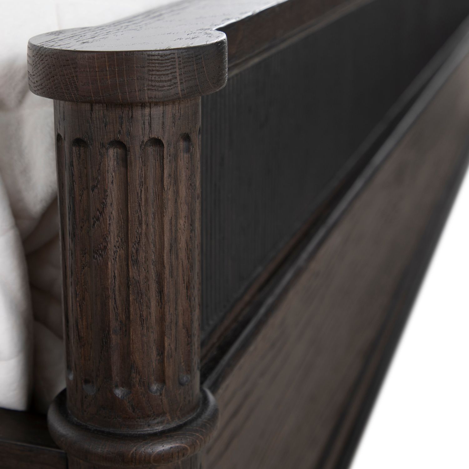 Andrea Oak Veneer Classic Fluted Bed