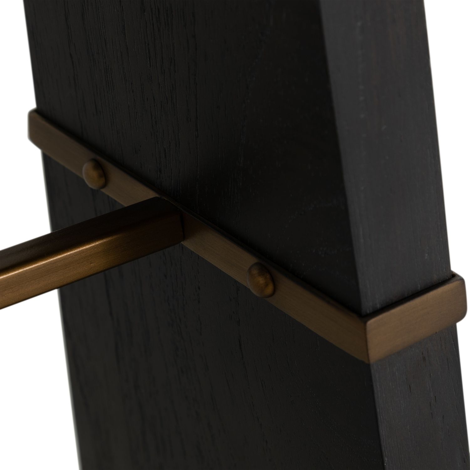 Havana Mindi Wood Rectangle Trestle Console Table - Forest Black, 52 In. W X 32.25 In. H