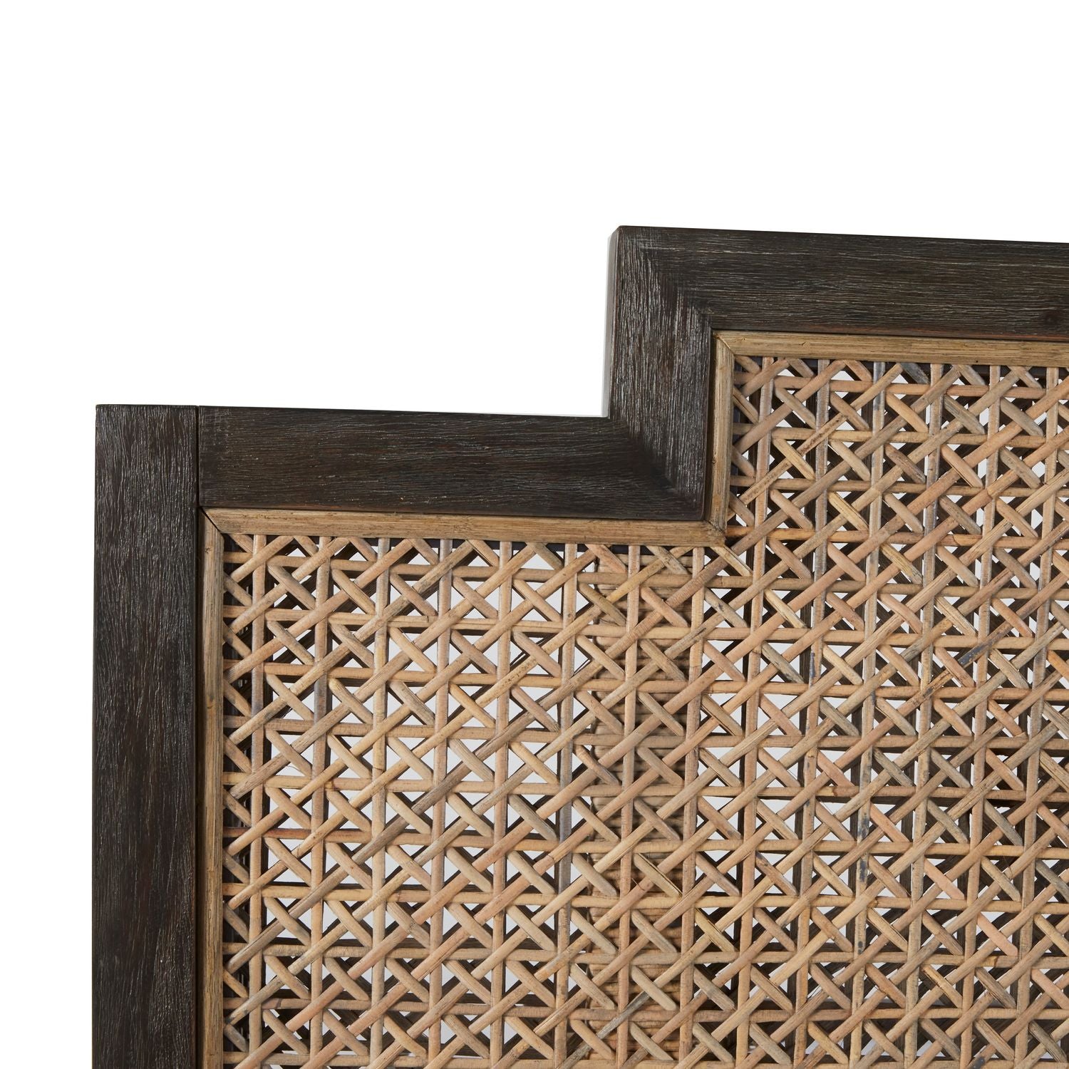 Camille Natural Rattan Wood Transitional Cane Bed