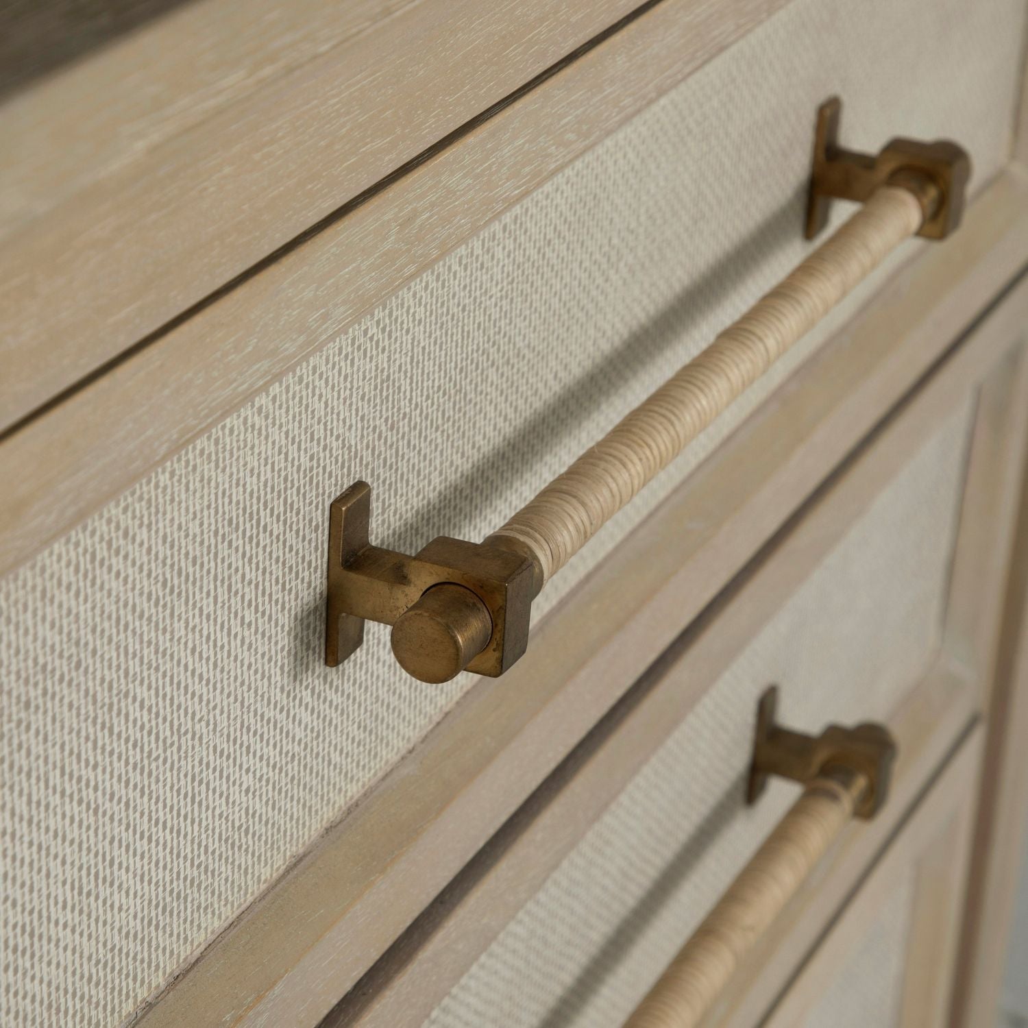 Astwood Mahogany Wood Nightstand - 3 Drawers, Drift