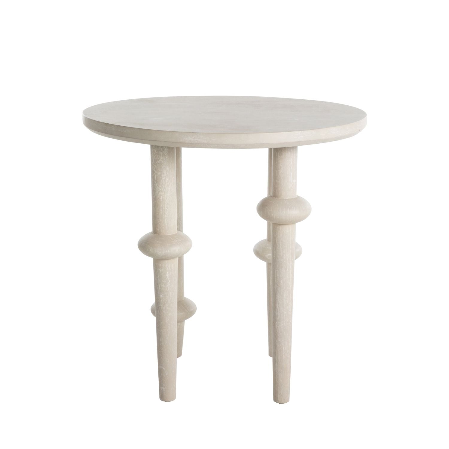 Aba Mindi Wood Round Side Table - 30 In. W X 30.5 In. H