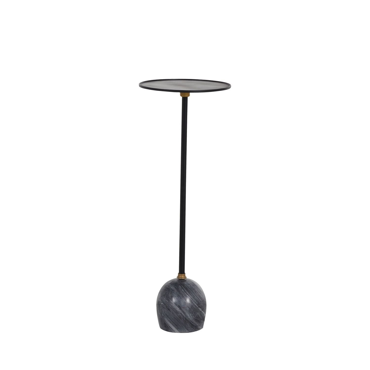 Neil Iron Round Pedestal Drinking Table - 9 In. W X 25 In. H