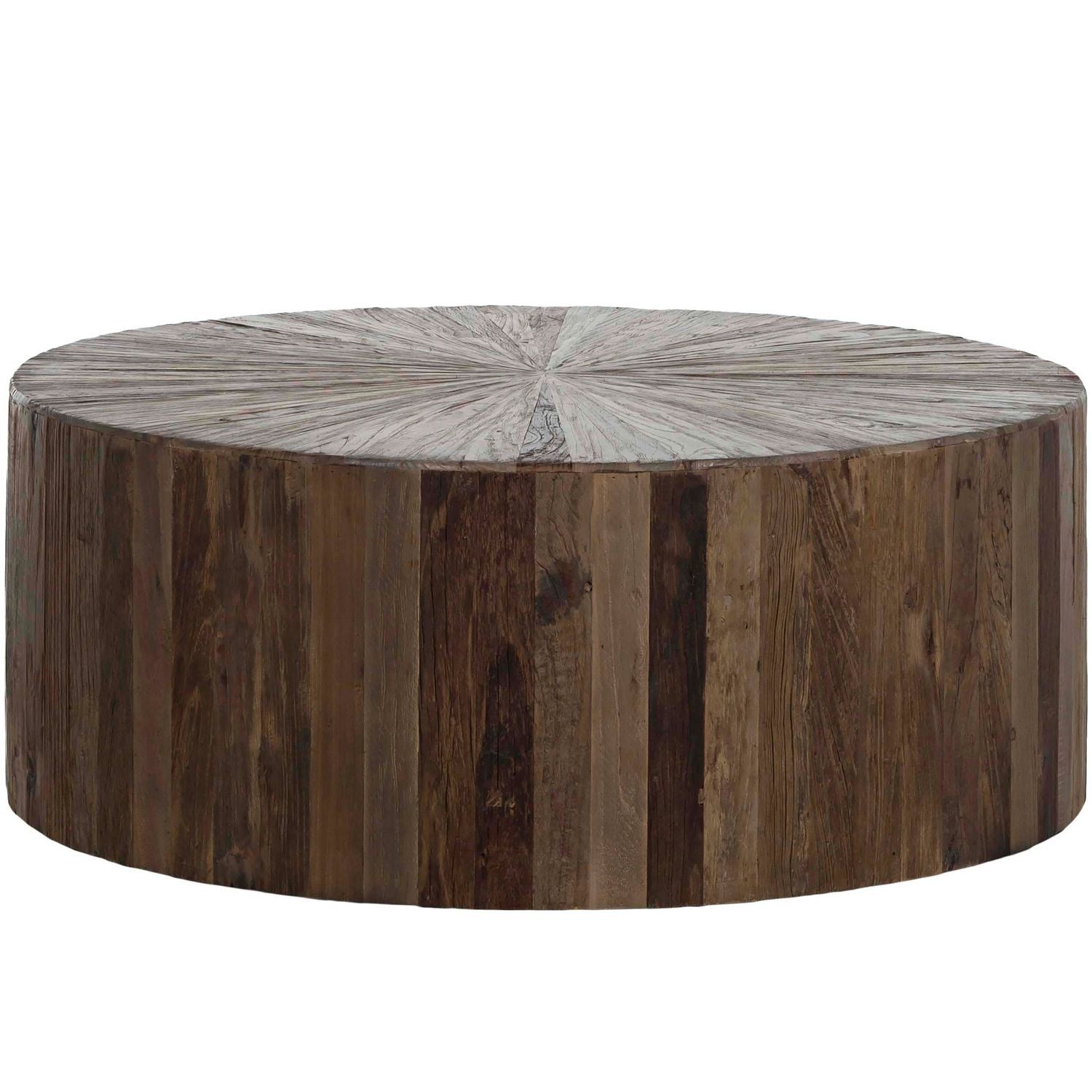Cyrano Recycled Elm Round Pedestal Coffee Table - 39.5 In. W X 15.75 In. H