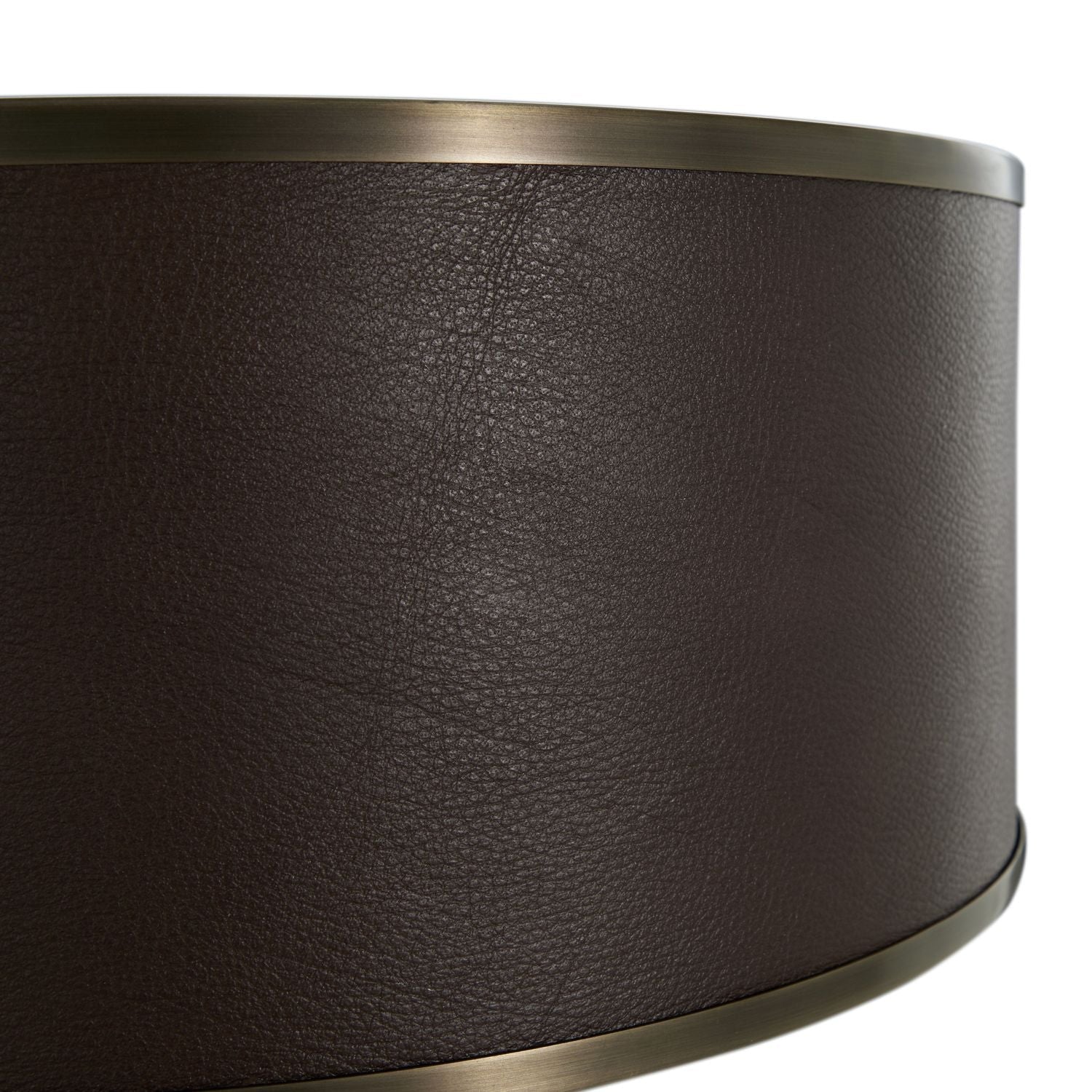 Vistara Mountain Bronze Leather Floor Lamp - 59.5 In. H