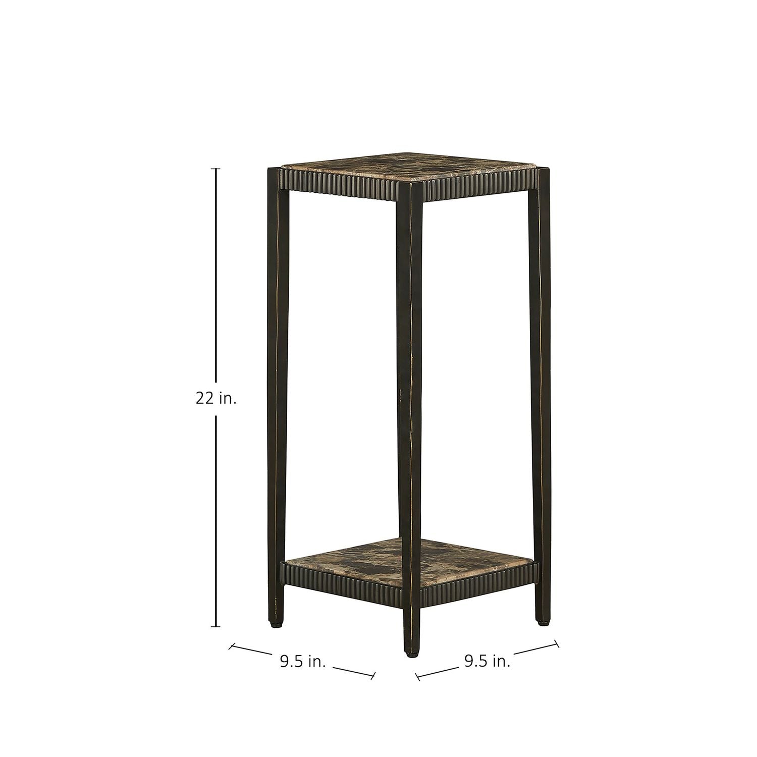 Ariana Metal Square Drink Table - 9.5 In. W X 22 In. H
