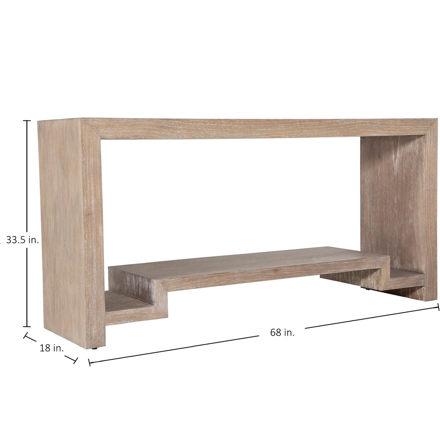 Emerson Mindi Veneer Rectangle Console Table - 68 In. W X 33.5 In. H