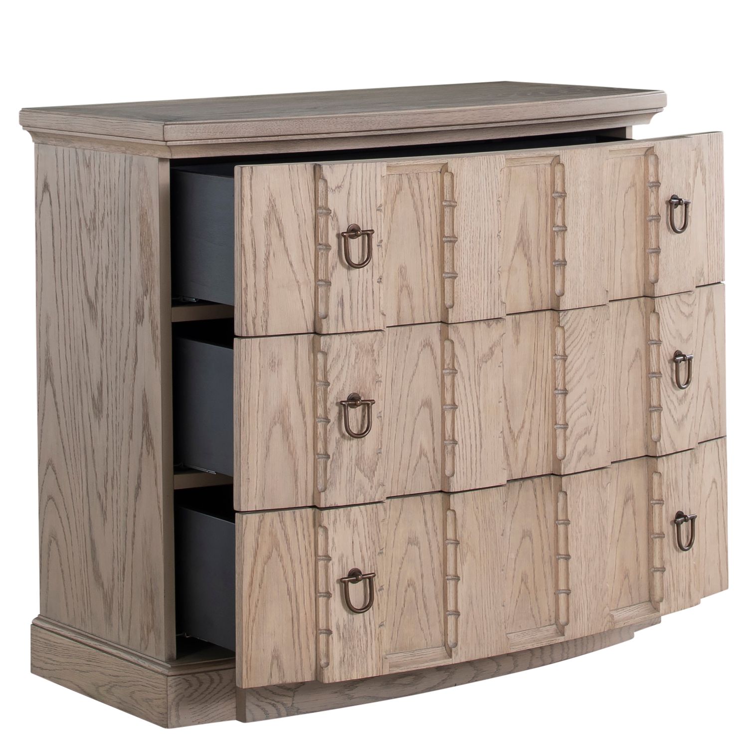 Antonio Oak Wood Chest - 3 Drawers, Light Natural Blonde