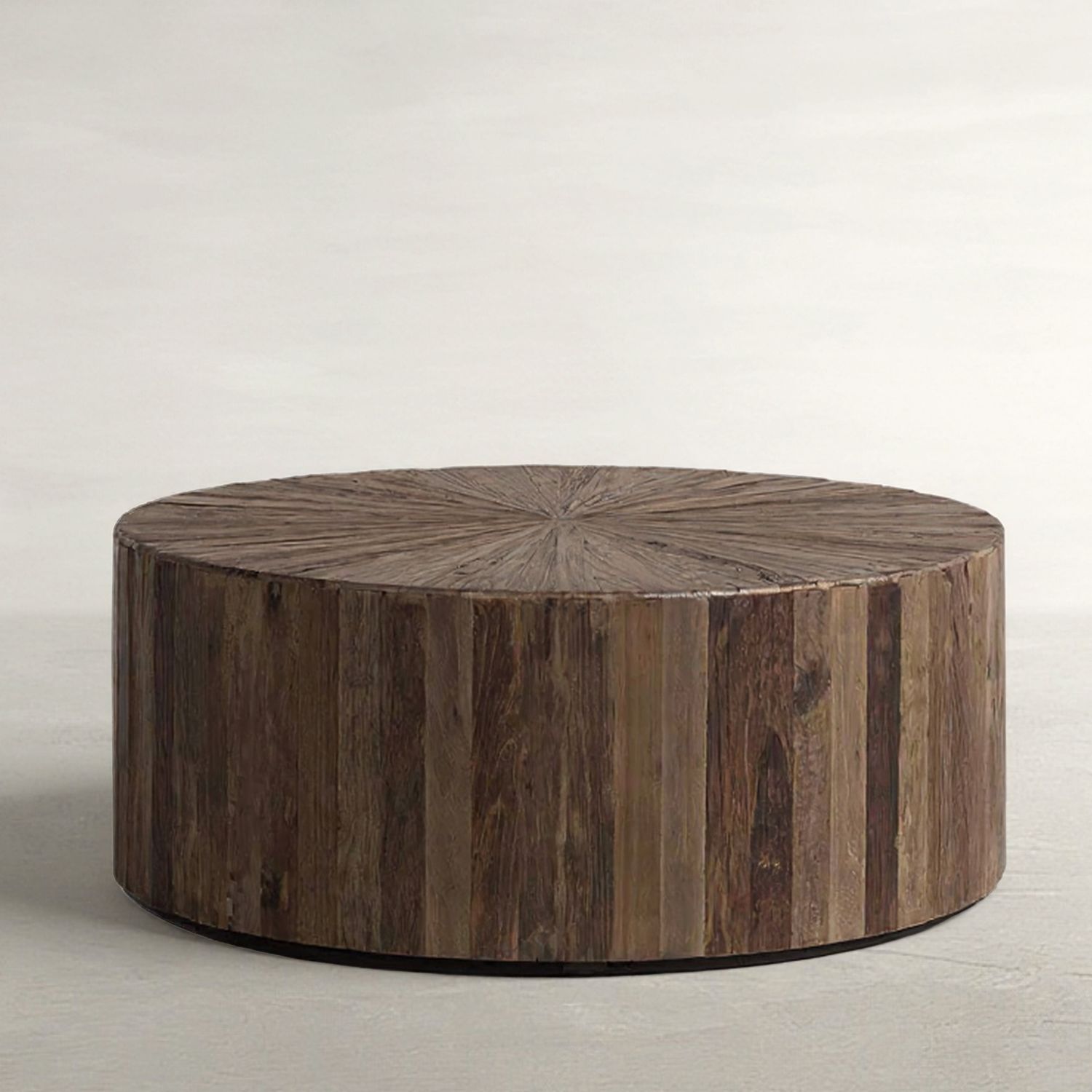 Cyrano Recycled Elm Round Pedestal Coffee Table - 39.5 In. W X 15.75 In. H