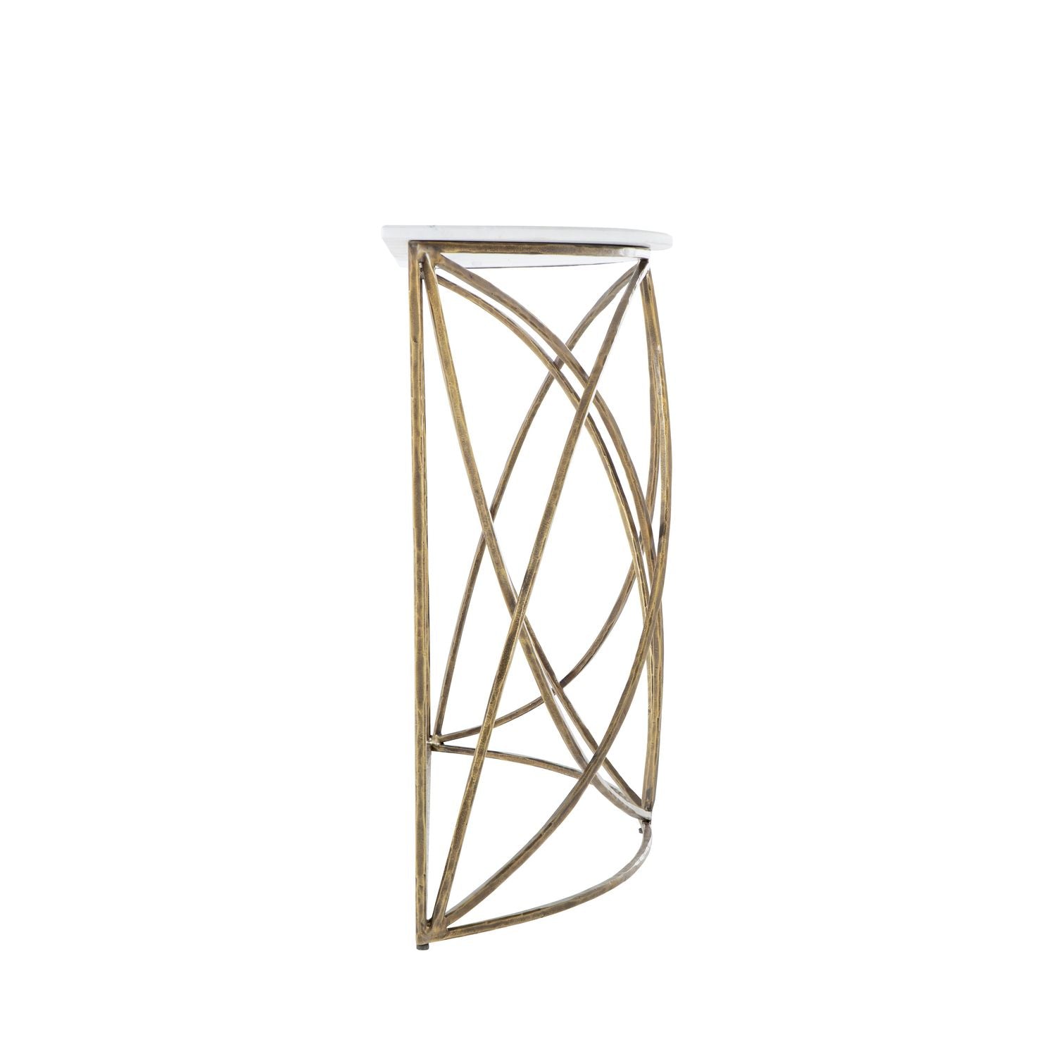 Wayland Iron Half-Circle Frame Console Table - 48 In. W X 31.25 In. H