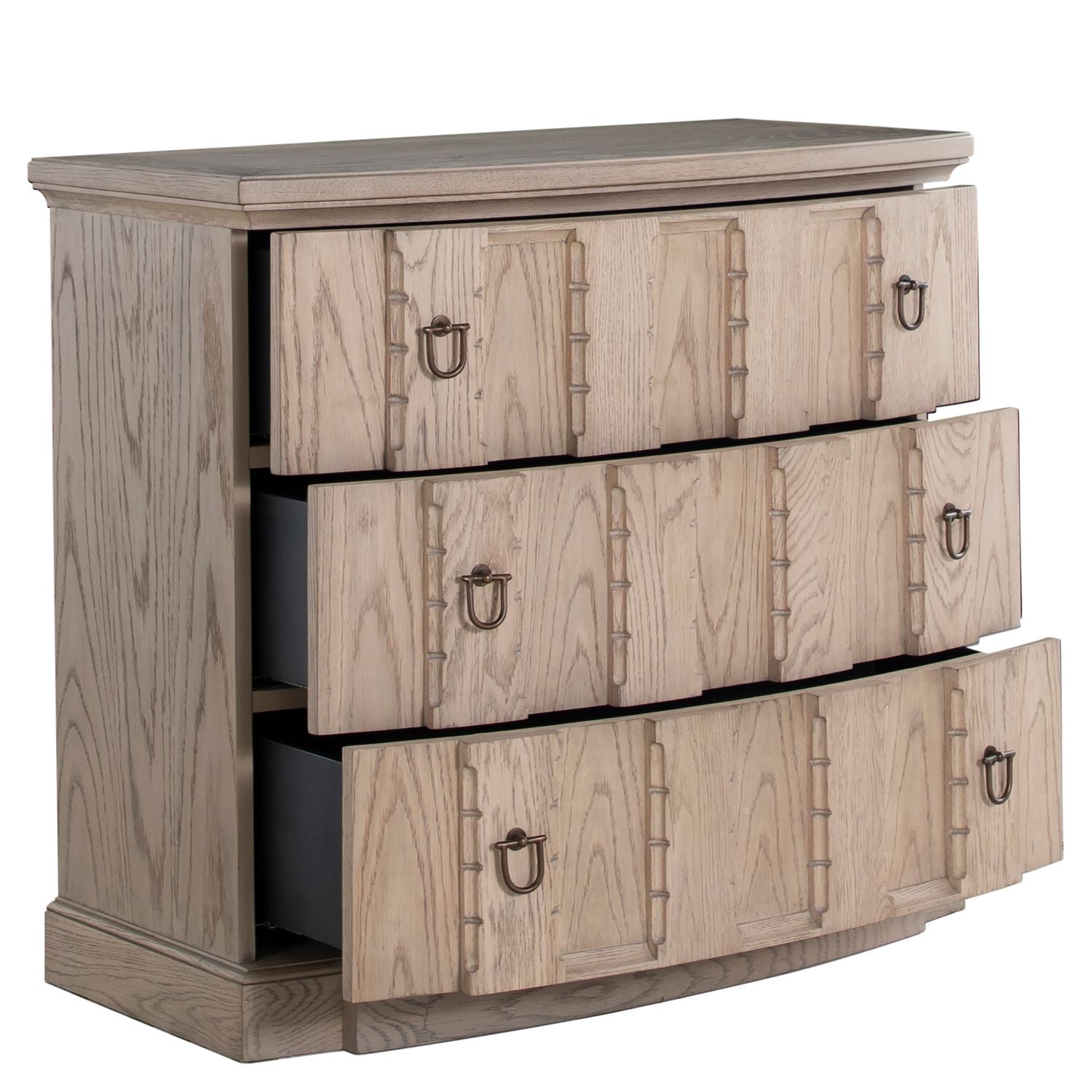 Antonio Oak Wood Chest - 3 Drawers, Light Natural Blonde
