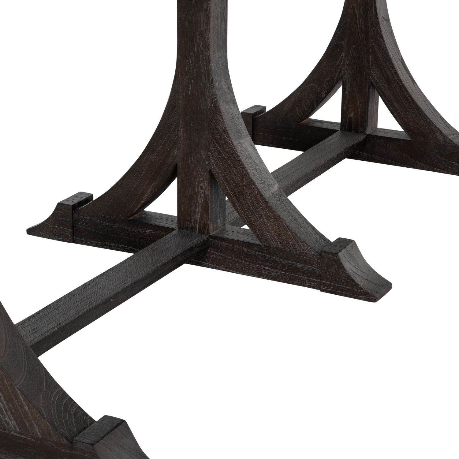 Adams Mindi Veneer Rectangle Trestle Dining Table - Forest Black, 94 In. W X 30.5 In. H