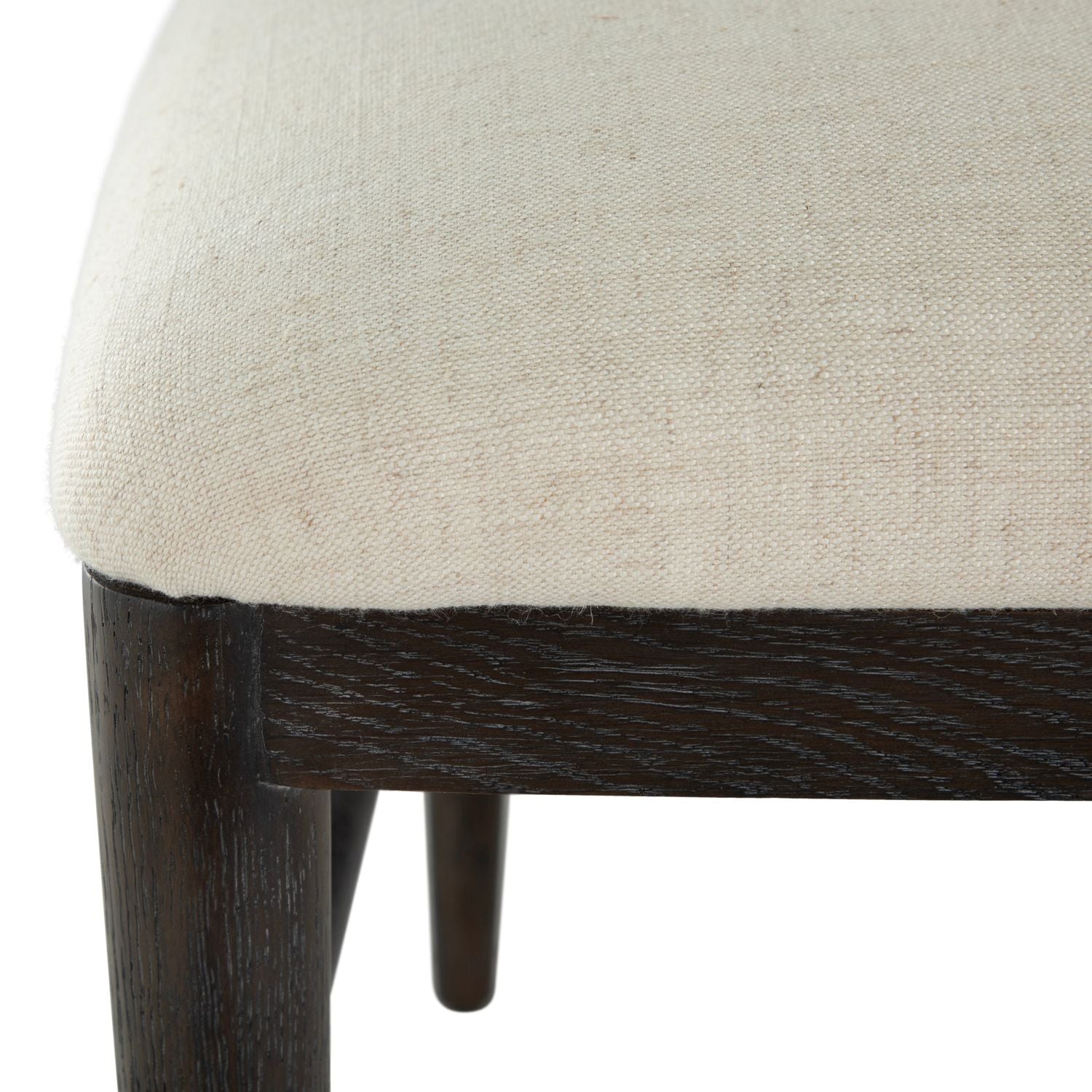 Vira Oak Side Chair - Cerused Forest Black Linen