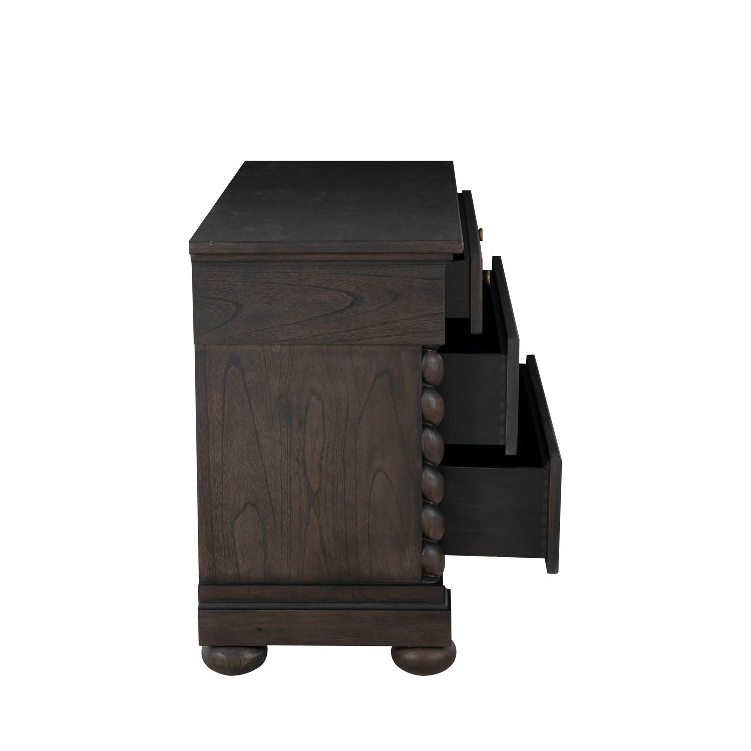 Burkhardt Mindi Wood Storage Chest - 3 Drawers, Dark Antique Bronze