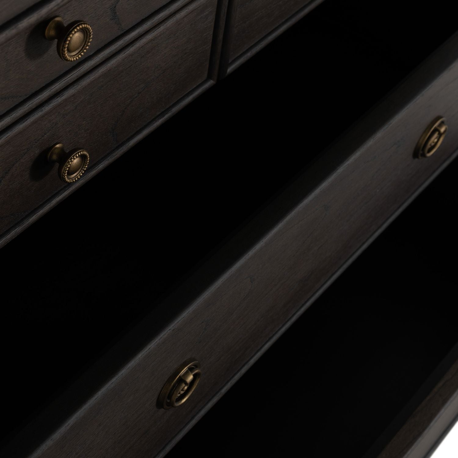 Burkhardt Mindi Wood Dresser - 10 Drawers, Cerused White