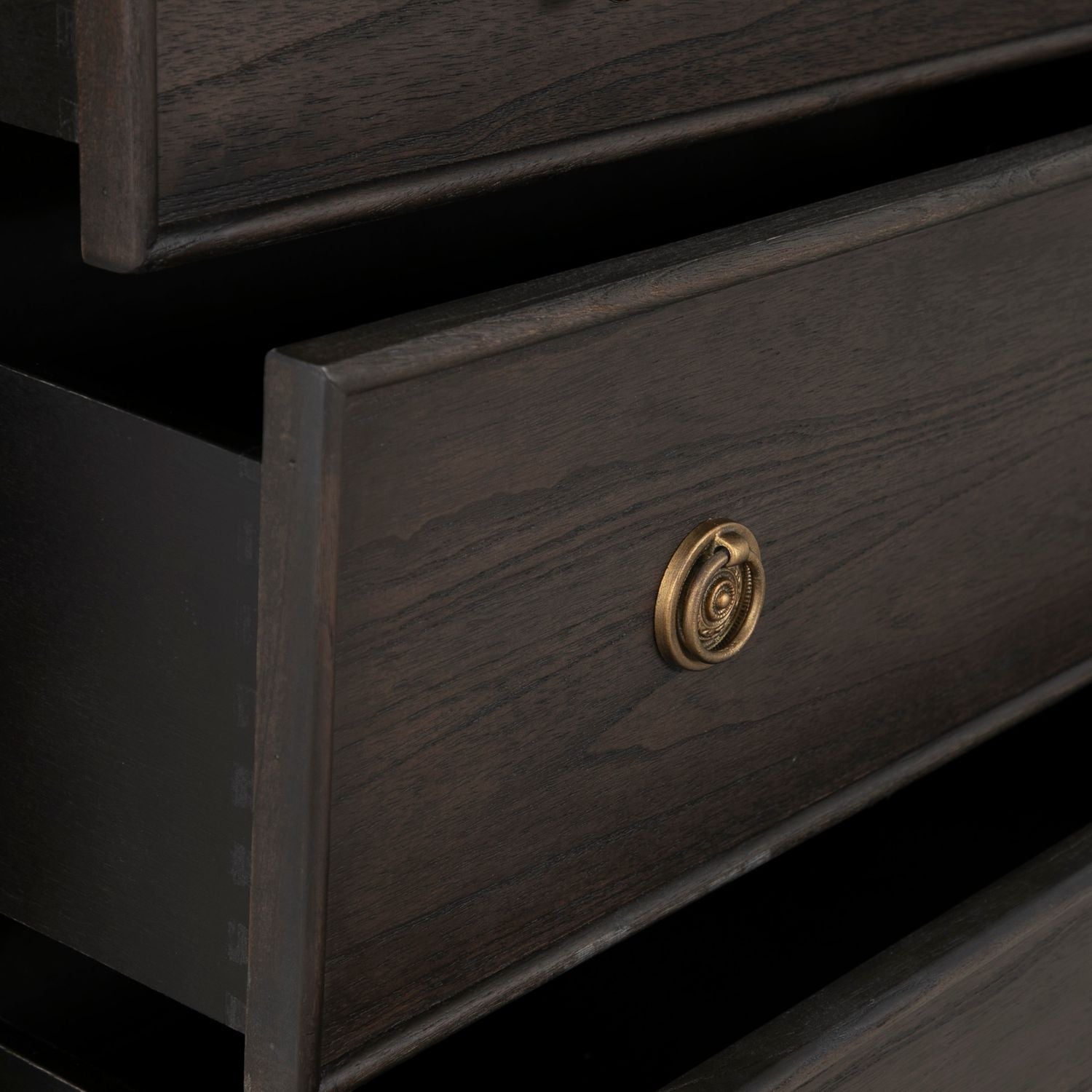 Burkhardt Mindi Wood Storage Chest - 3 Drawers, Dark Antique Bronze