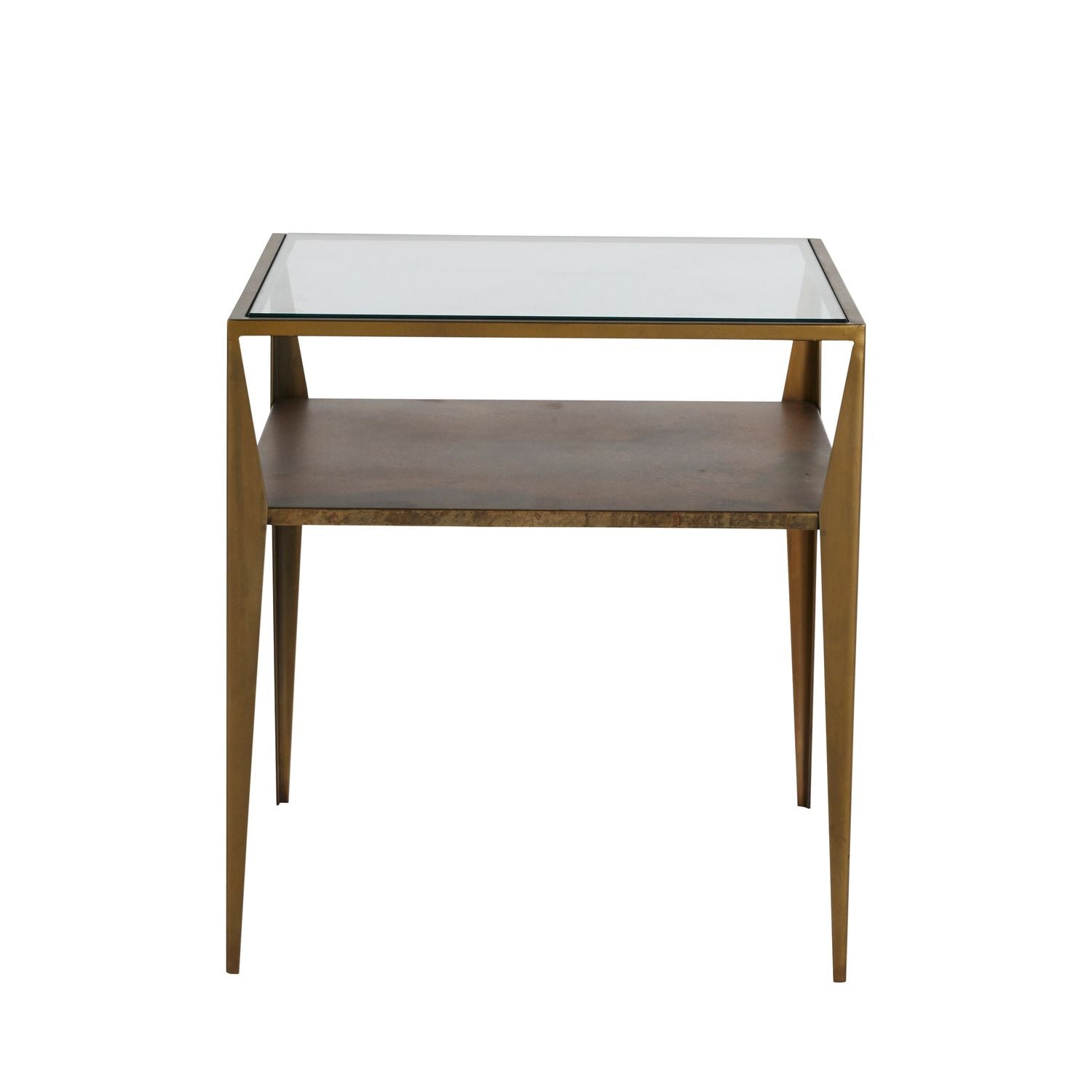 Winona Iron Square Refined Elegance Side Table - 22 In. W X 24 In. H