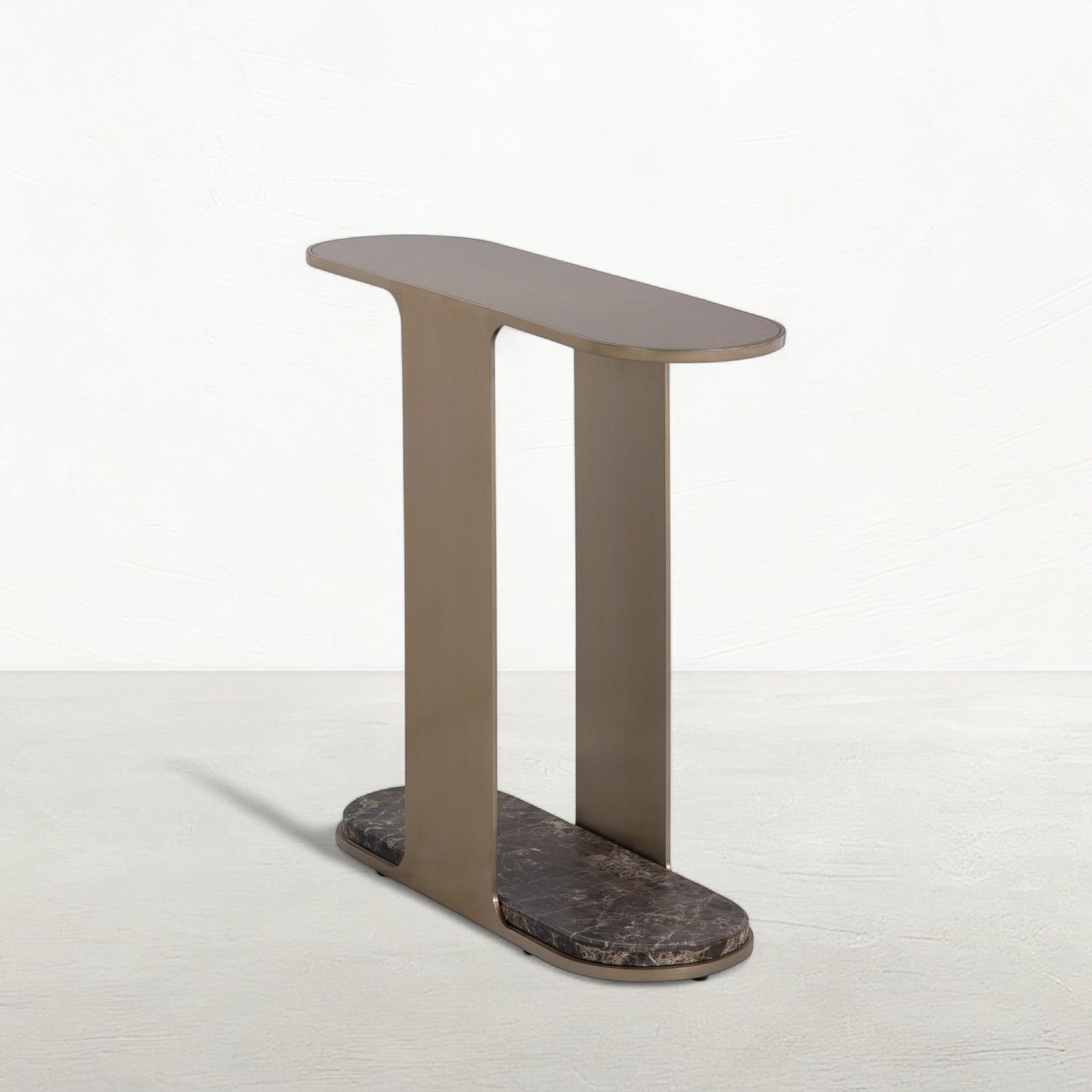 Cascade Metal Oval Side Table - 8 In. W X 24 In. H