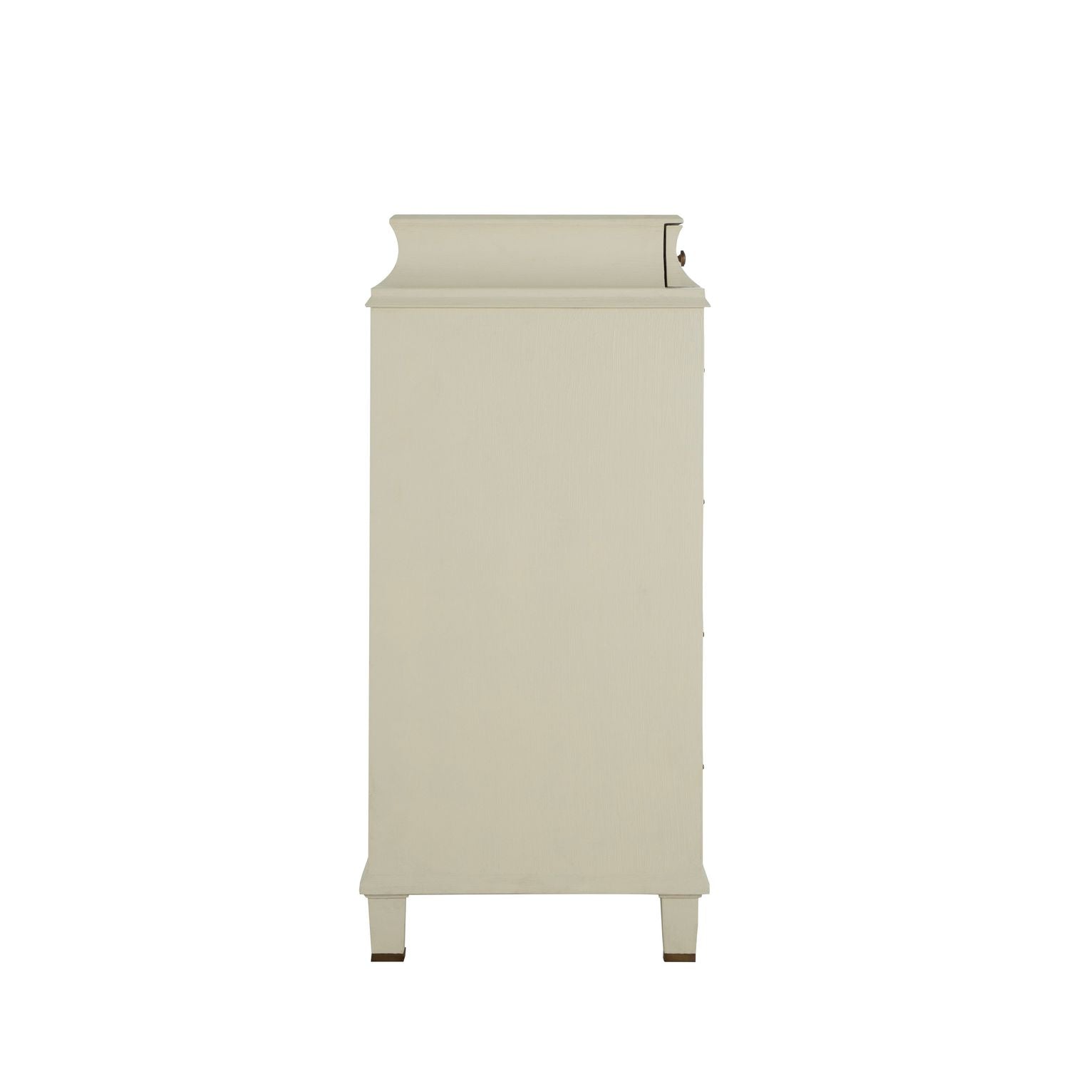 Irene Mindi Wood Chest - 5 Drawers, Antique White