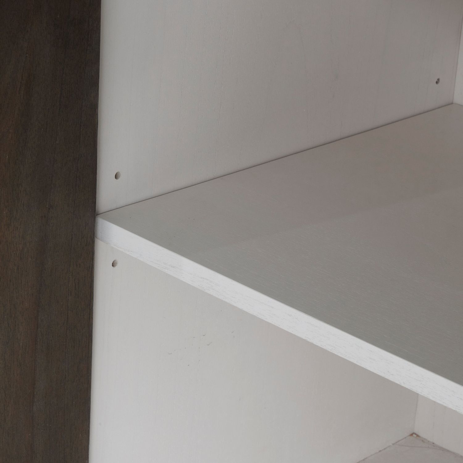 Kirsten Mindi Wood Cabinet - 2 Shelves, Cerused White Coal