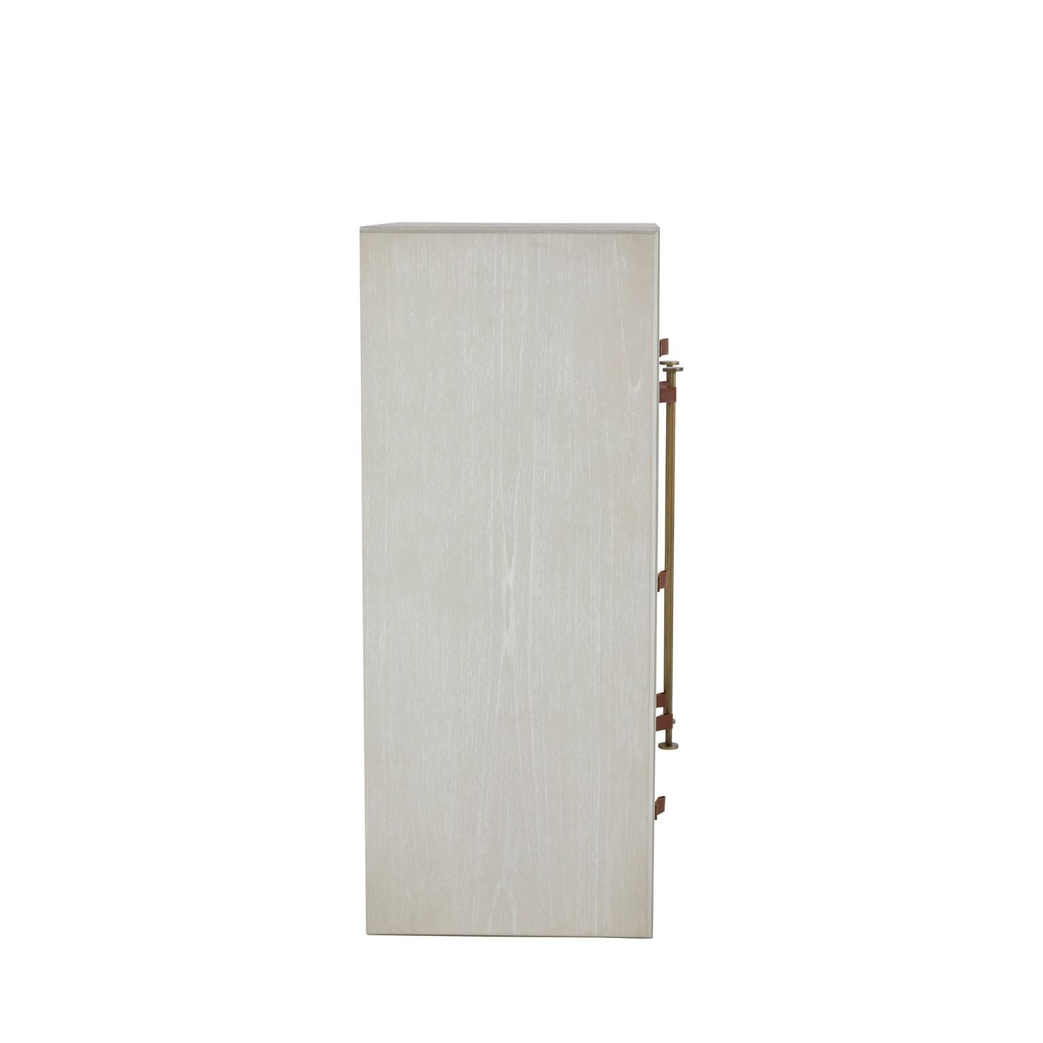 Maya Mindi Dresser - 5 Drawers, Cerused White