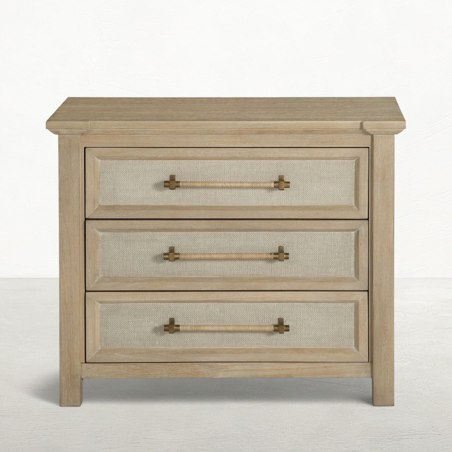 Astwood Mahogany Wood Nightstand - 3 Drawers, Drift