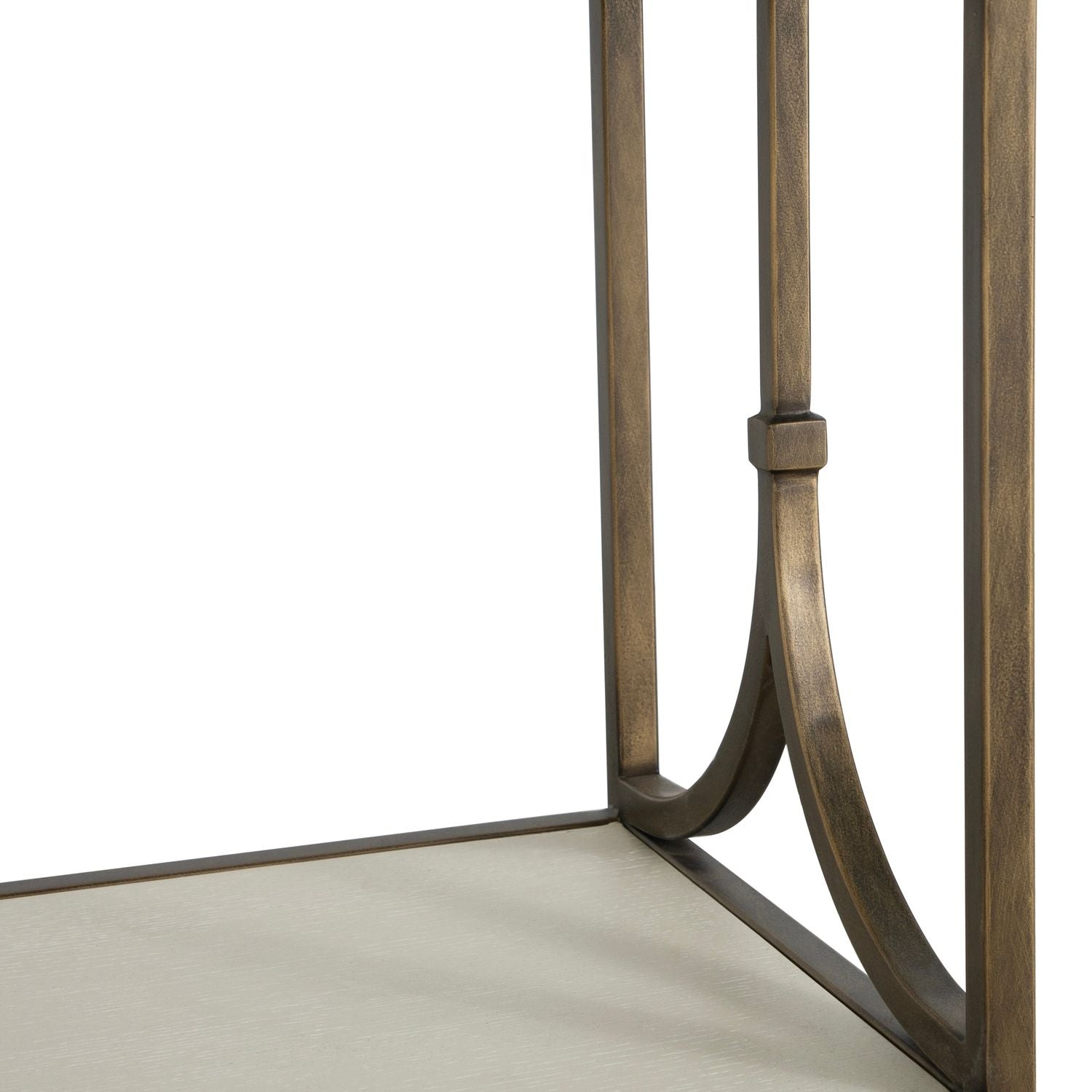 Belinda Metal Bookcase - 4 Shelves, Brushed Brass