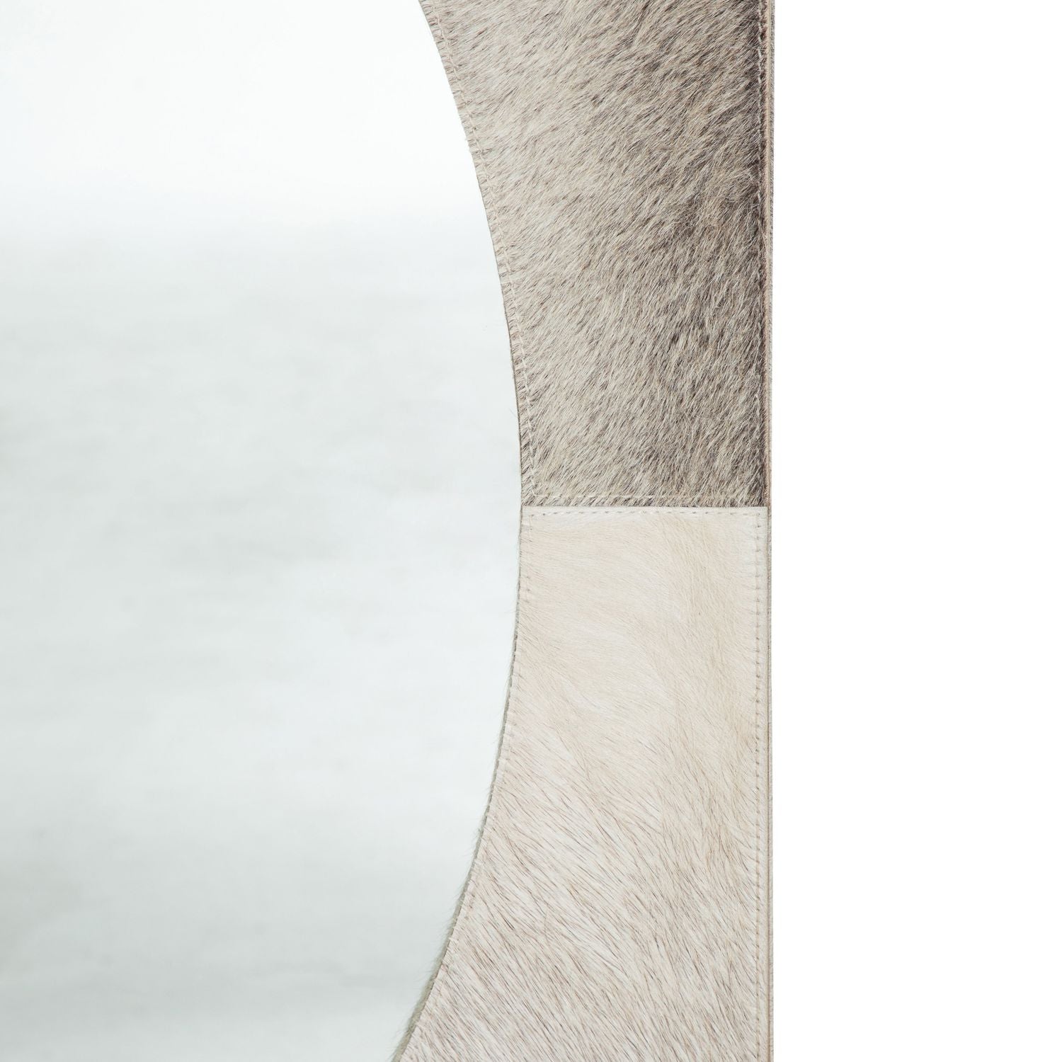Oakley Circle Accent Mirror - Natural Ivory, 55 In. H X 40 In. W X 1.25 In. D