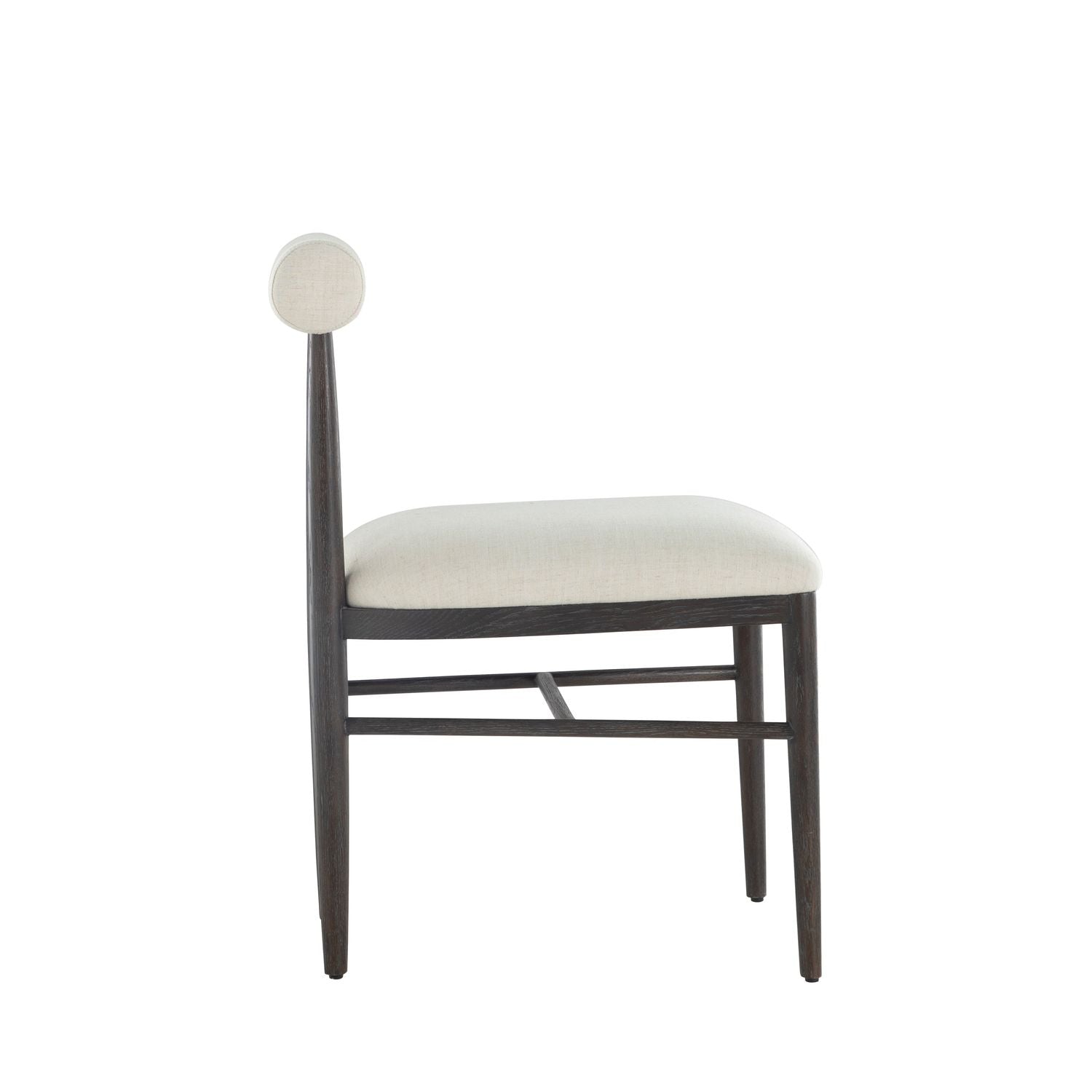 Vira Oak Side Chair - Cerused Forest Black Linen