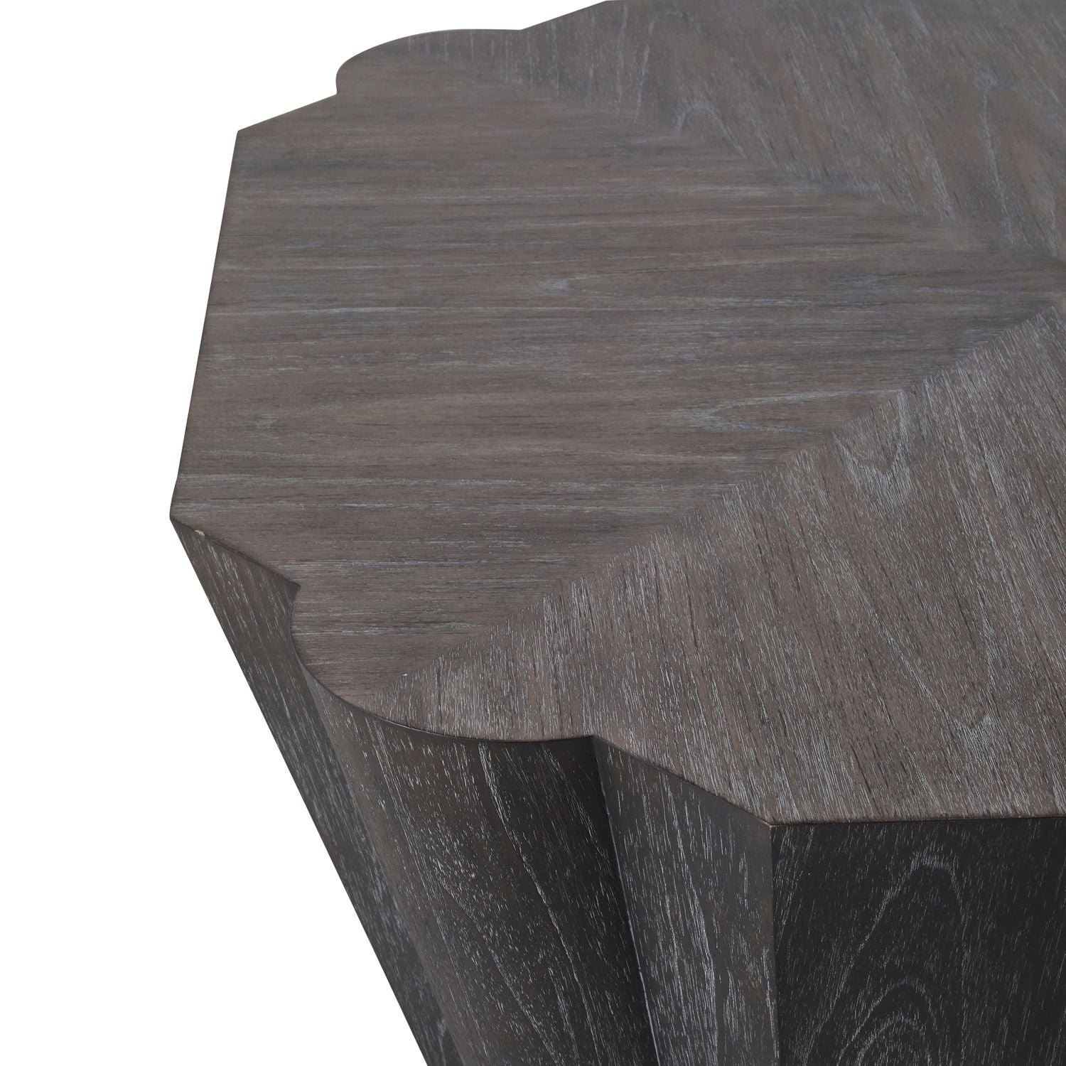 Kenwood Oak Veneer Unique Pedestal Coffee Table - 42 In. W X 22.75 In. H